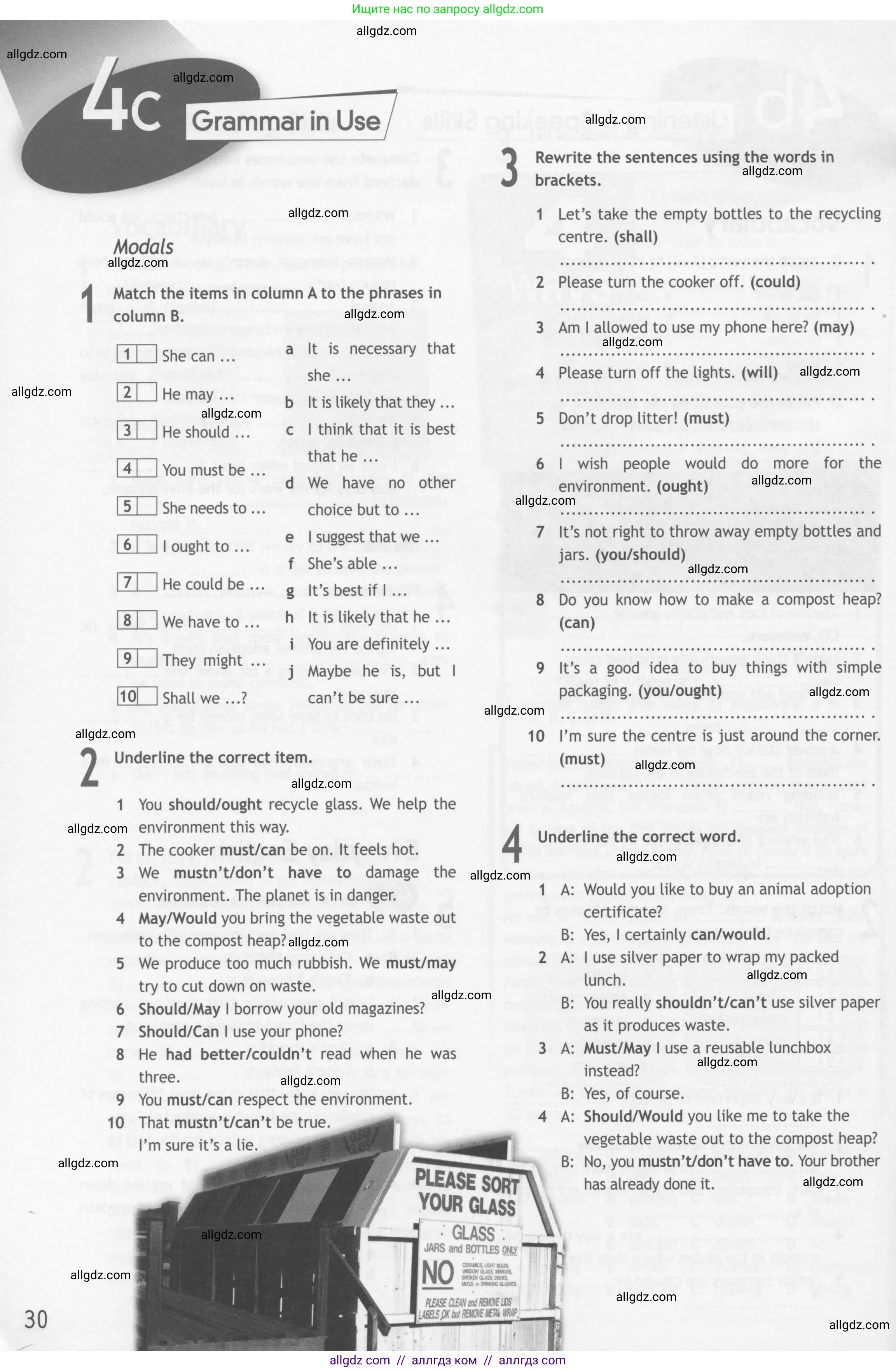 Английский язык (english), 10 класс Рабочая тетрадь (workbook), авторы: Афанасьева Ольга Васильевна (Afanasyeva Olga), Дули Дженни (Dooley Jenny), Михеева Ирина Владимировна (Mikheeva Irina), Оби Боб (Obee Bob), Эванс Вирджиния (Evans Virginia), издательство Просвещение, Москва, 2019, красного цвета, страница 30