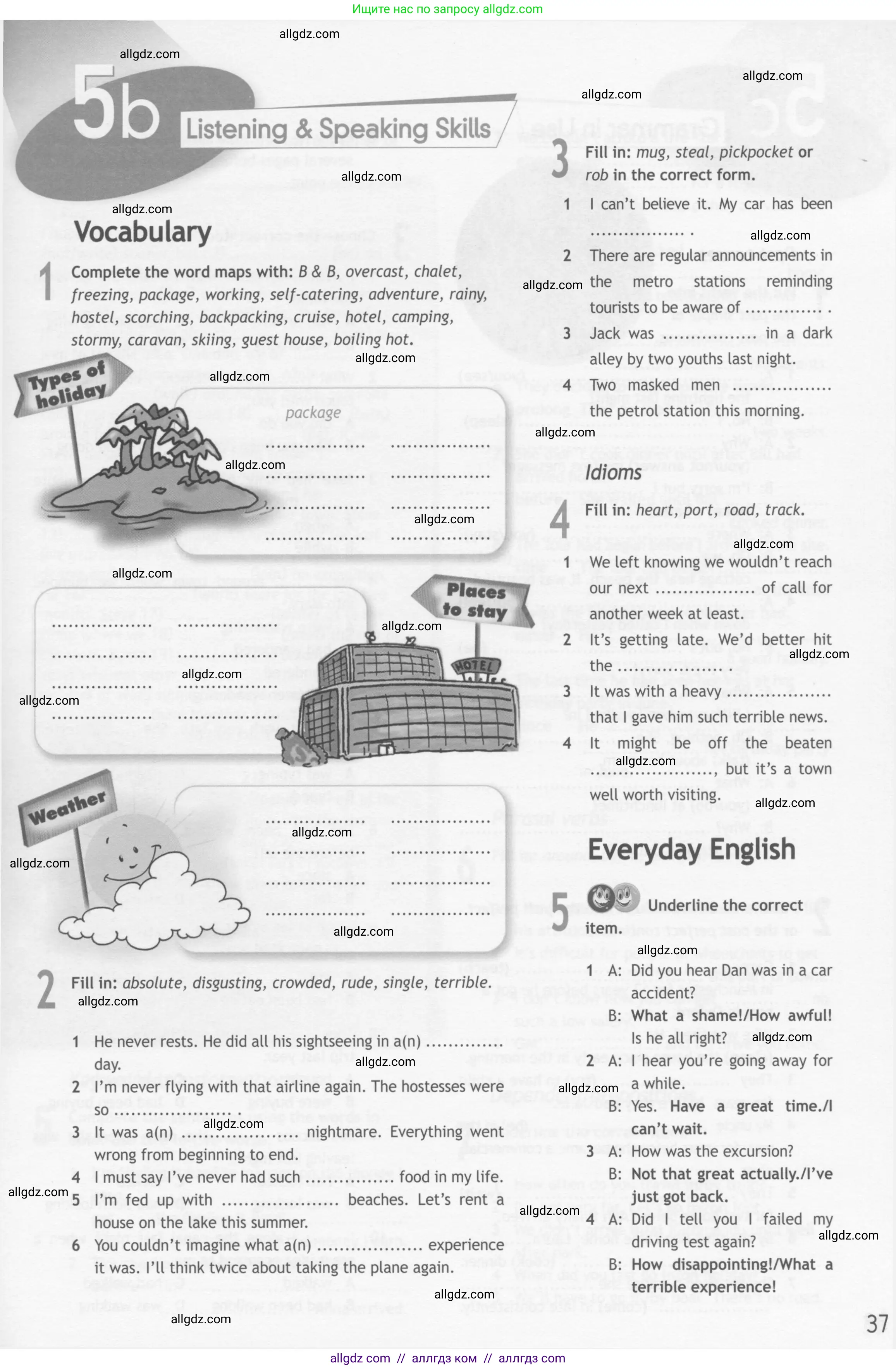 Английский язык (english), 10 класс Рабочая тетрадь (workbook), авторы: Афанасьева Ольга Васильевна (Afanasyeva Olga), Дули Дженни (Dooley Jenny), Михеева Ирина Владимировна (Mikheeva Irina), Оби Боб (Obee Bob), Эванс Вирджиния (Evans Virginia), издательство Просвещение, Москва, 2019, красного цвета, страница 37