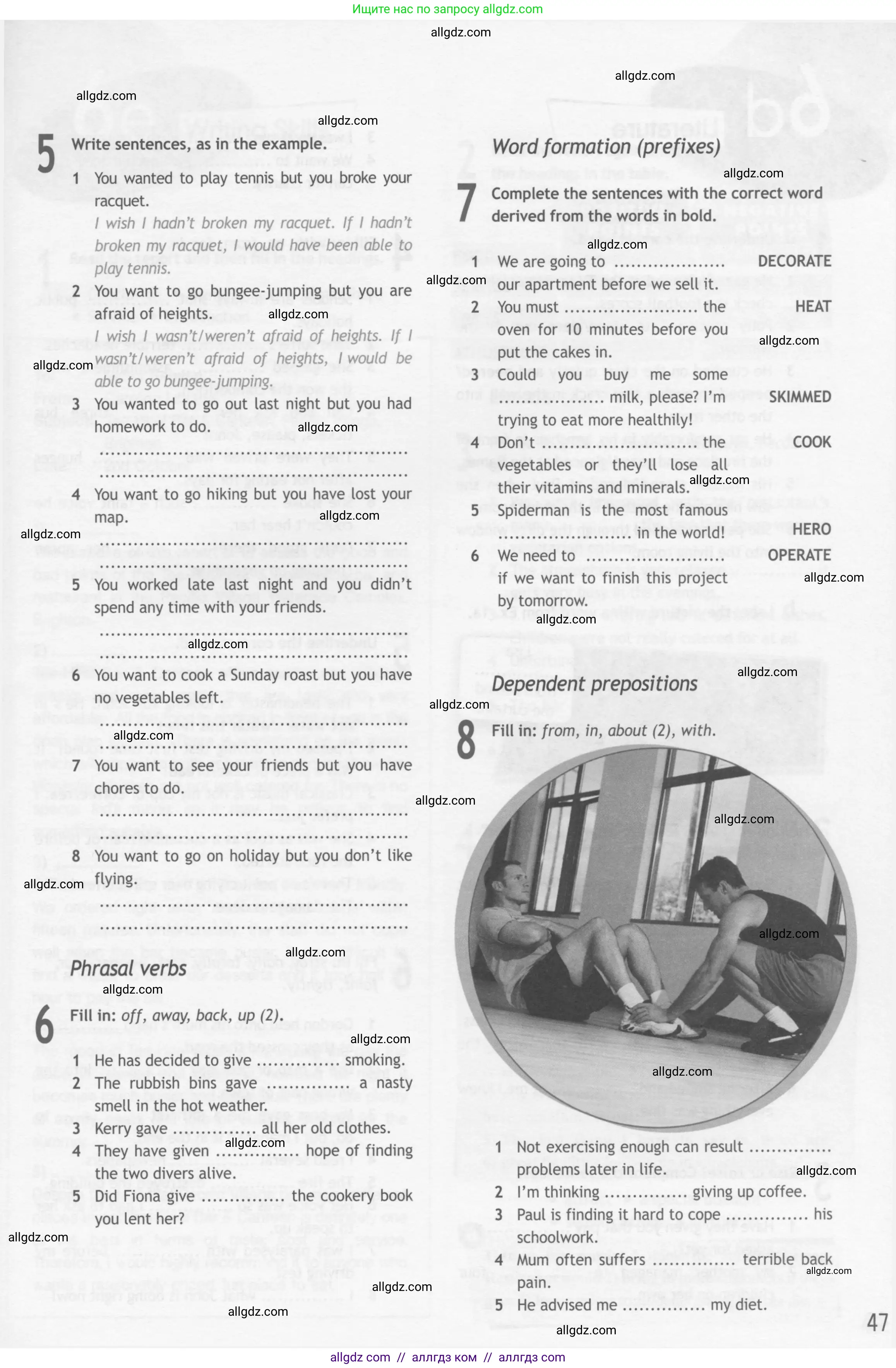 Английский язык (english), 10 класс Рабочая тетрадь (workbook), авторы: Афанасьева Ольга Васильевна (Afanasyeva Olga), Дули Дженни (Dooley Jenny), Михеева Ирина Владимировна (Mikheeva Irina), Оби Боб (Obee Bob), Эванс Вирджиния (Evans Virginia), издательство Просвещение, Москва, 2019, красного цвета, страница 47