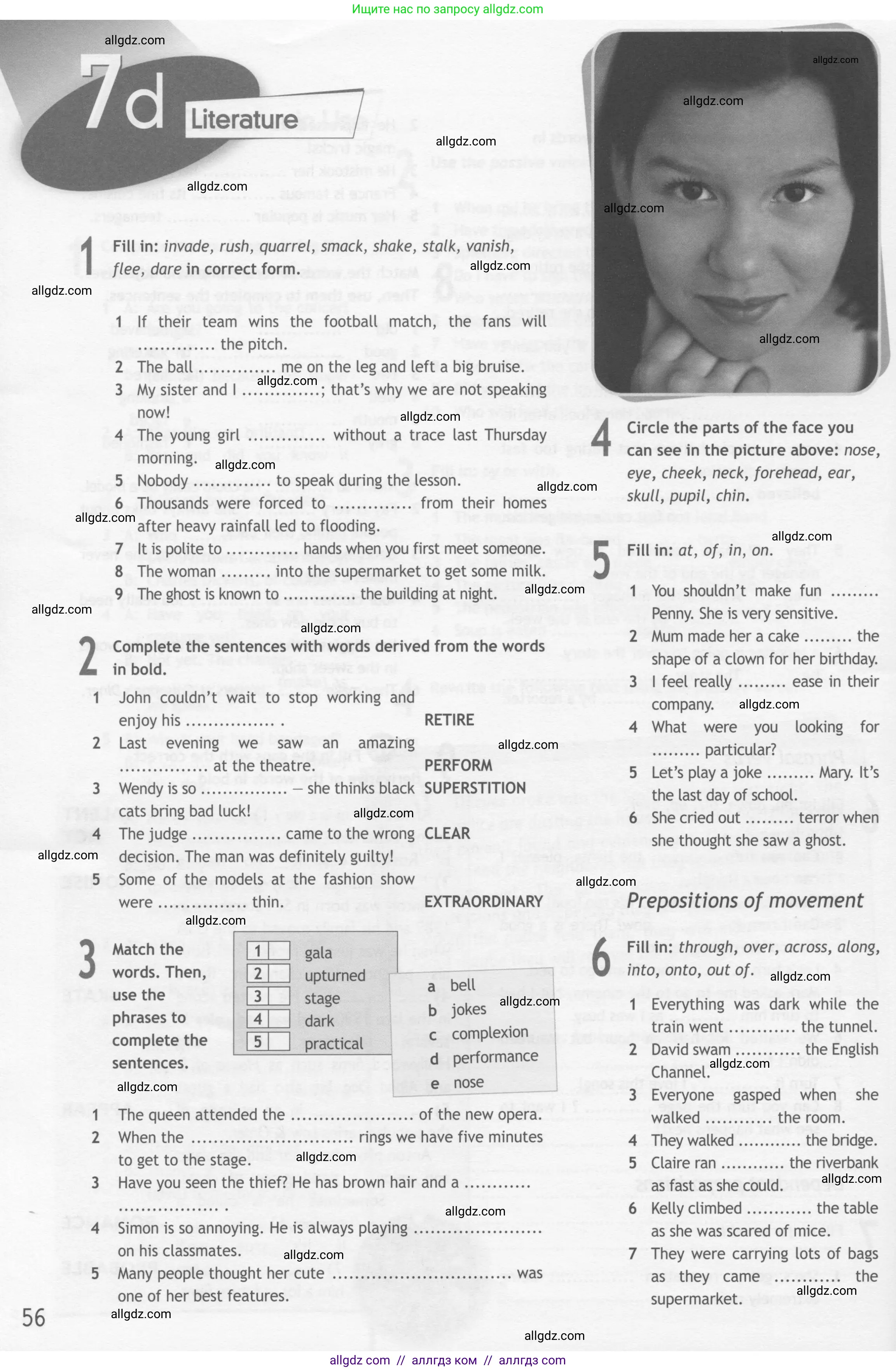 Английский язык (english), 10 класс Рабочая тетрадь (workbook), авторы: Афанасьева Ольга Васильевна (Afanasyeva Olga), Дули Дженни (Dooley Jenny), Михеева Ирина Владимировна (Mikheeva Irina), Оби Боб (Obee Bob), Эванс Вирджиния (Evans Virginia), издательство Просвещение, Москва, 2019, красного цвета, страница 56