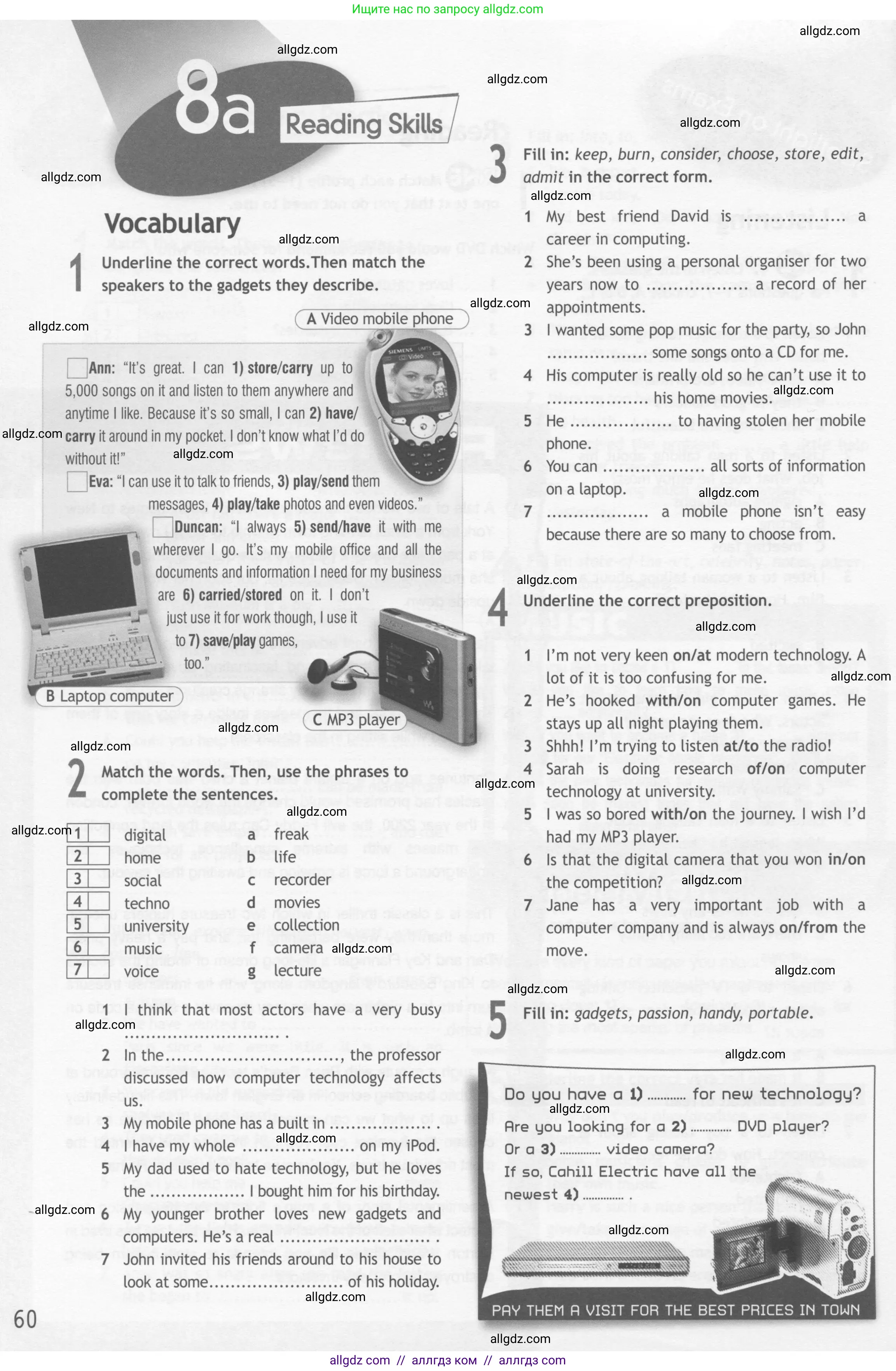 Английский язык (english), 10 класс Рабочая тетрадь (workbook), авторы: Афанасьева Ольга Васильевна (Afanasyeva Olga), Дули Дженни (Dooley Jenny), Михеева Ирина Владимировна (Mikheeva Irina), Оби Боб (Obee Bob), Эванс Вирджиния (Evans Virginia), издательство Просвещение, Москва, 2019, красного цвета, страница 60