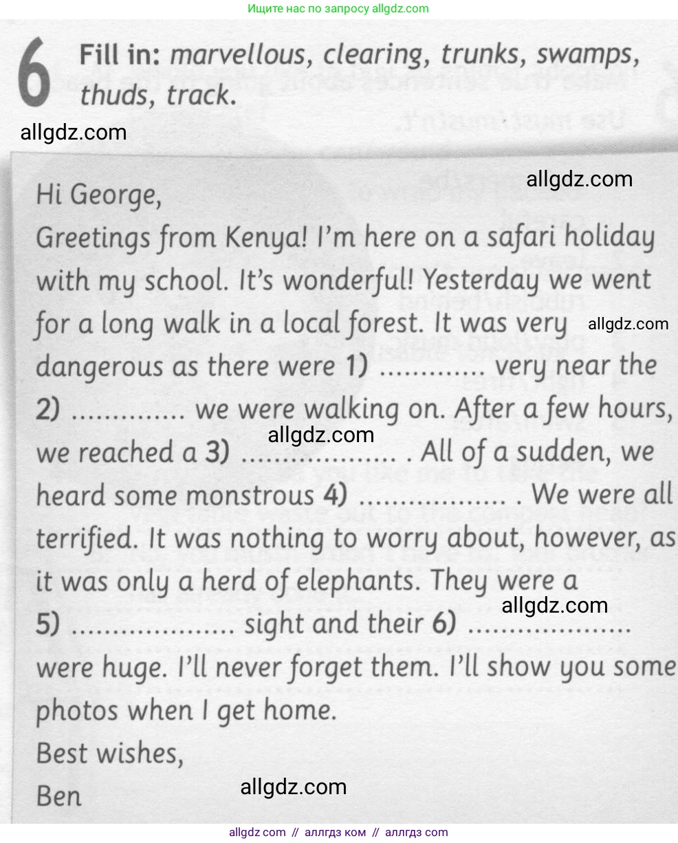 Английский язык (english), 10 класс Рабочая тетрадь (workbook), авторы: Афанасьева Ольга Васильевна (Afanasyeva Olga), Дули Дженни (Dooley Jenny), Михеева Ирина Владимировна (Mikheeva Irina), Оби Боб (Obee Bob), Эванс Вирджиния (Evans Virginia), издательство Просвещение, Москва, 2019, красного цвета, страница 32, номер 6, Условие