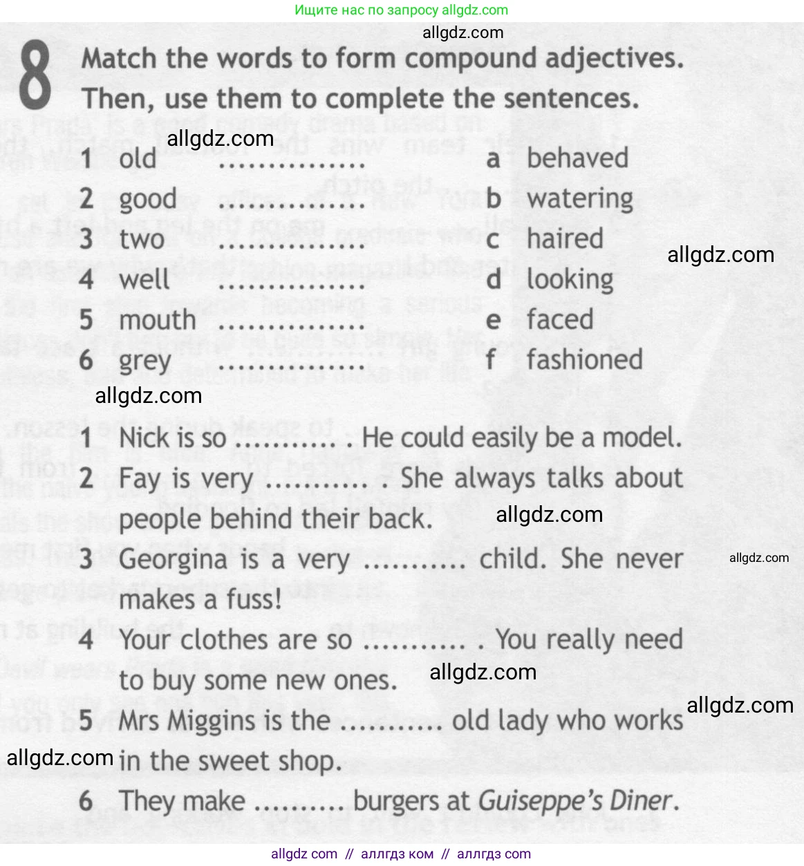 Английский язык (english), 10 класс Рабочая тетрадь (workbook), авторы: Афанасьева Ольга Васильевна (Afanasyeva Olga), Дули Дженни (Dooley Jenny), Михеева Ирина Владимировна (Mikheeva Irina), Оби Боб (Obee Bob), Эванс Вирджиния (Evans Virginia), издательство Просвещение, Москва, 2019, красного цвета, страница 55, номер 8, Условие