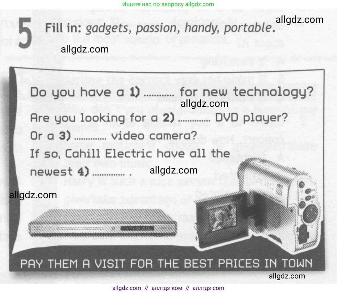 Английский язык (english), 10 класс Рабочая тетрадь (workbook), авторы: Афанасьева Ольга Васильевна (Afanasyeva Olga), Дули Дженни (Dooley Jenny), Михеева Ирина Владимировна (Mikheeva Irina), Оби Боб (Obee Bob), Эванс Вирджиния (Evans Virginia), издательство Просвещение, Москва, 2019, красного цвета, страница 60, номер 5, Условие