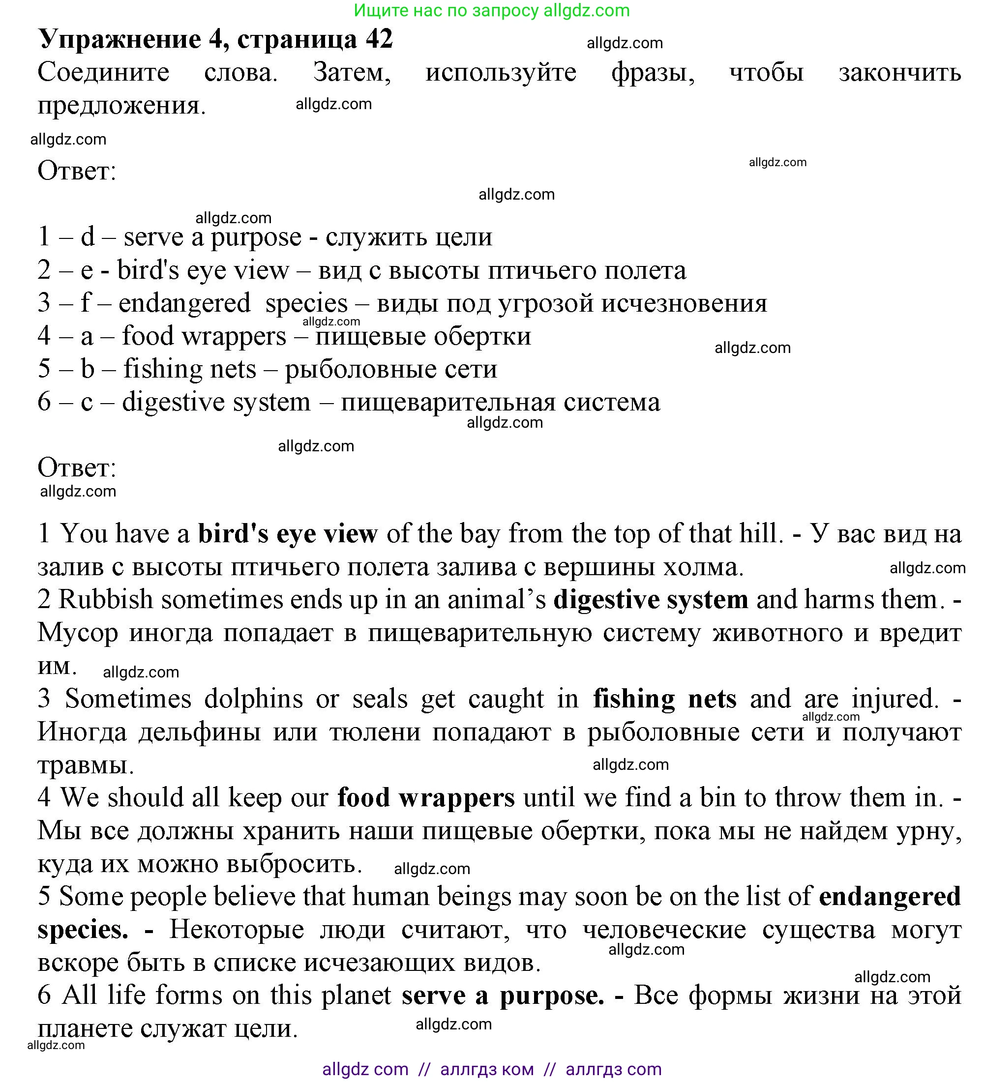 Английский язык (english), 10 класс Рабочая тетрадь (workbook), авторы: Афанасьева Ольга Васильевна (Afanasyeva Olga), Дули Дженни (Dooley Jenny), Михеева Ирина Владимировна (Mikheeva Irina), Оби Боб (Obee Bob), Эванс Вирджиния (Evans Virginia), издательство Просвещение, Москва, 2019, красного цвета, страница 42, номер 4, Решение 1