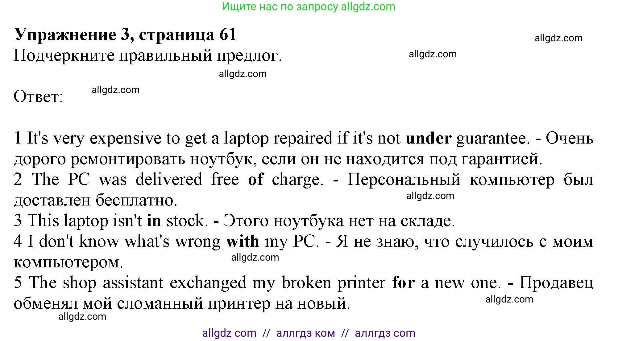 Английский язык (english), 10 класс Рабочая тетрадь (workbook), авторы: Афанасьева Ольга Васильевна (Afanasyeva Olga), Дули Дженни (Dooley Jenny), Михеева Ирина Владимировна (Mikheeva Irina), Оби Боб (Obee Bob), Эванс Вирджиния (Evans Virginia), издательство Просвещение, Москва, 2019, красного цвета, страница 61, номер 3, Решение 1