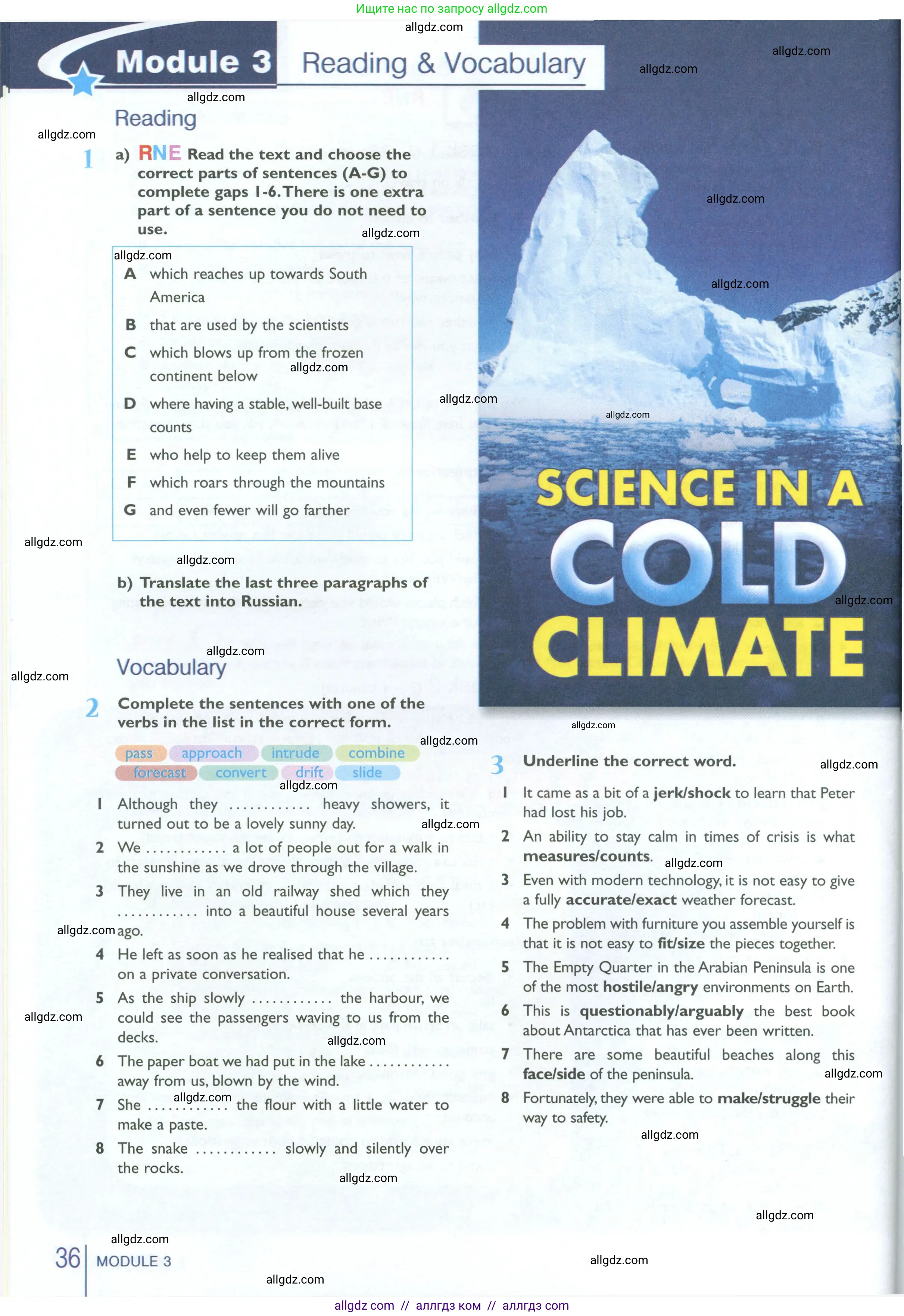 Английский язык (english), 10 класс Рабочая тетрадь (workbook), авторы: Баранова Ксения Михайловна (Baranova Ksenia), Дули Дженни (Dooley Jenny), Копылова Виктория Викторовна (Kopylova Victoria), Мильруд Радислав Петрович (Millrood Radislav), Эванс Вирджиния (Evans Virginia), издательство Просвещение, Москва, 2019, белого цвета, страница 36