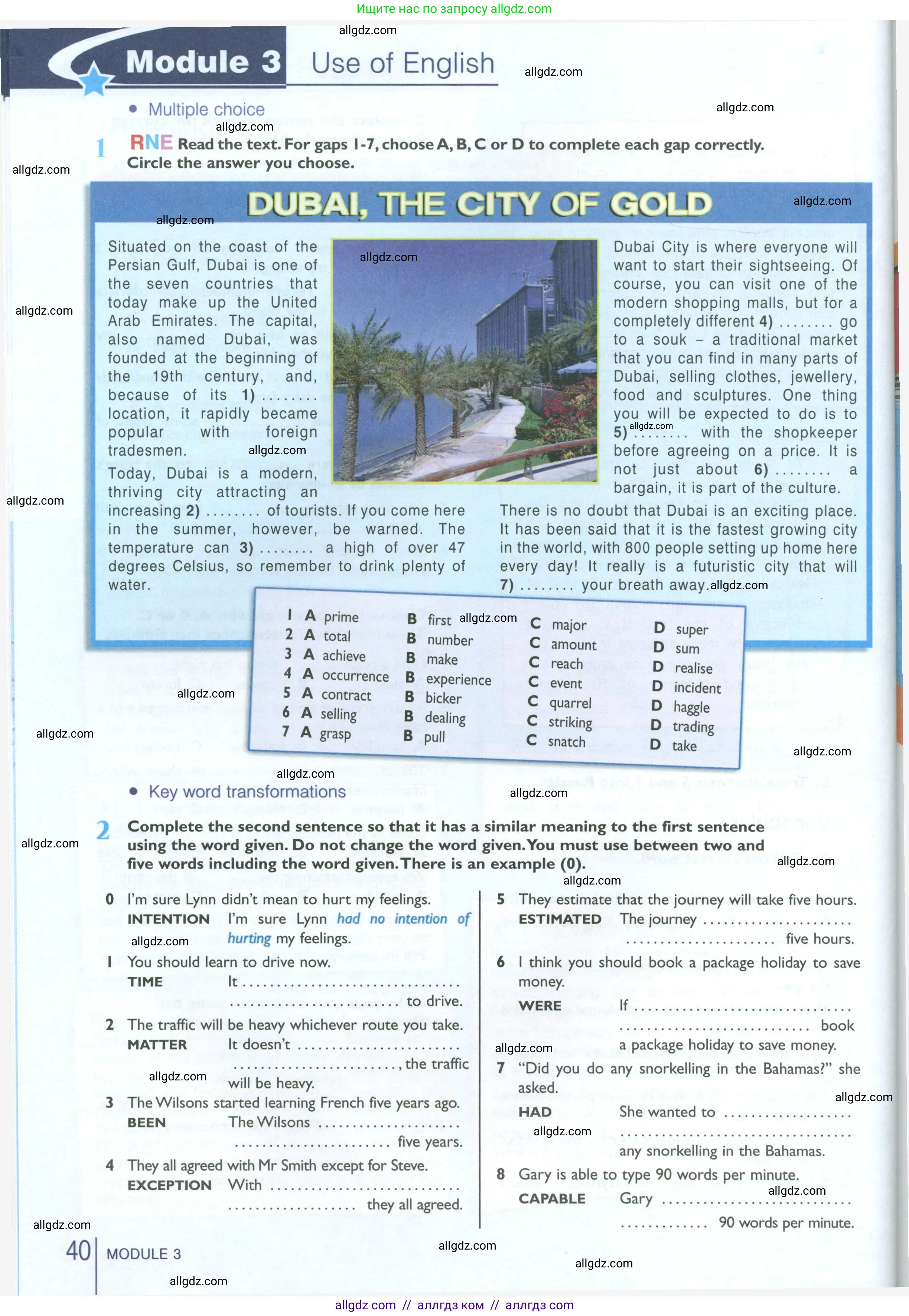 Английский язык (english), 10 класс Рабочая тетрадь (workbook), авторы: Баранова Ксения Михайловна (Baranova Ksenia), Дули Дженни (Dooley Jenny), Копылова Виктория Викторовна (Kopylova Victoria), Мильруд Радислав Петрович (Millrood Radislav), Эванс Вирджиния (Evans Virginia), издательство Просвещение, Москва, 2019, белого цвета, страница 40