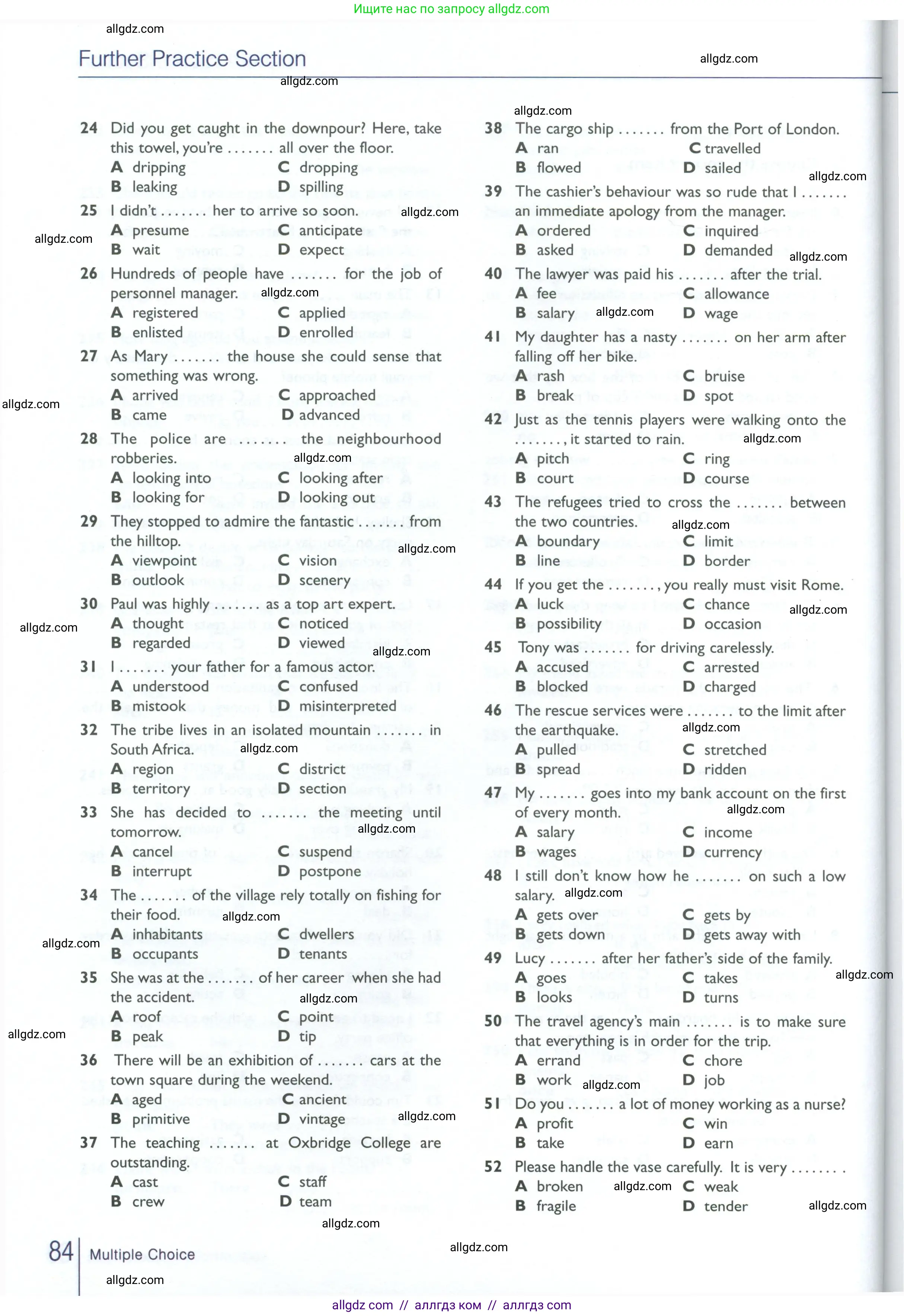 Английский язык (english), 10 класс Рабочая тетрадь (workbook), авторы: Баранова Ксения Михайловна (Baranova Ksenia), Дули Дженни (Dooley Jenny), Копылова Виктория Викторовна (Kopylova Victoria), Мильруд Радислав Петрович (Millrood Radislav), Эванс Вирджиния (Evans Virginia), издательство Просвещение, Москва, 2019, белого цвета, страница 84