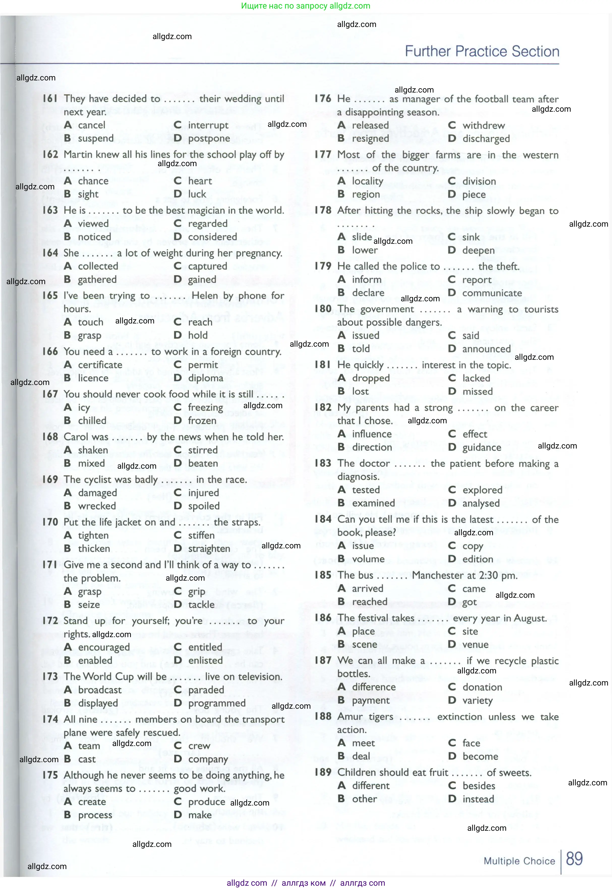 Английский язык (english), 10 класс Рабочая тетрадь (workbook), авторы: Баранова Ксения Михайловна (Baranova Ksenia), Дули Дженни (Dooley Jenny), Копылова Виктория Викторовна (Kopylova Victoria), Мильруд Радислав Петрович (Millrood Radislav), Эванс Вирджиния (Evans Virginia), издательство Просвещение, Москва, 2019, белого цвета, страница 89