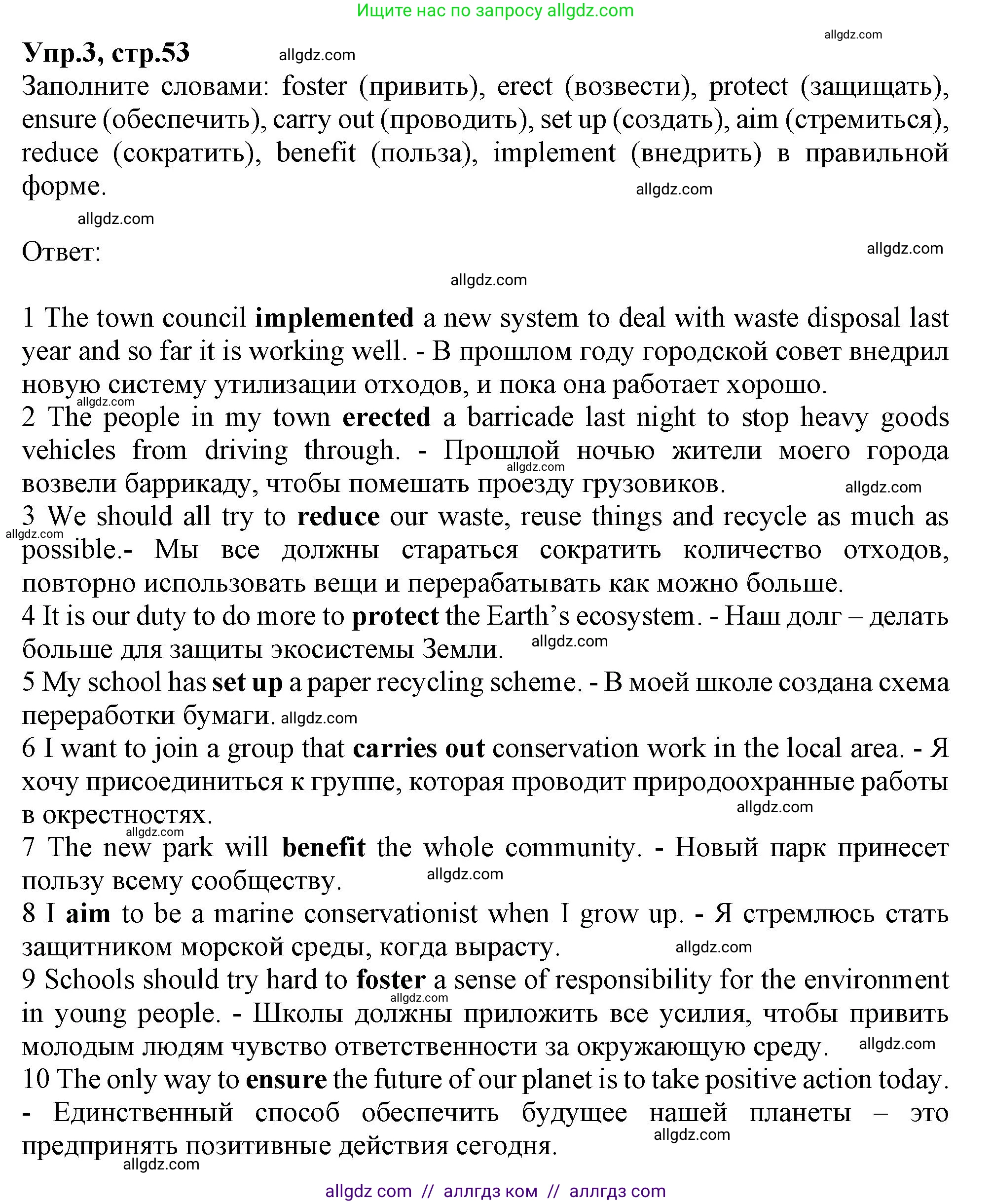Английский язык (english), 10 класс Рабочая тетрадь (workbook), авторы: Баранова Ксения Михайловна (Baranova Ksenia), Дули Дженни (Dooley Jenny), Копылова Виктория Викторовна (Kopylova Victoria), Мильруд Радислав Петрович (Millrood Radislav), Эванс Вирджиния (Evans Virginia), издательство Просвещение, Москва, 2019, белого цвета, страница 53, номер 3, Решение 1