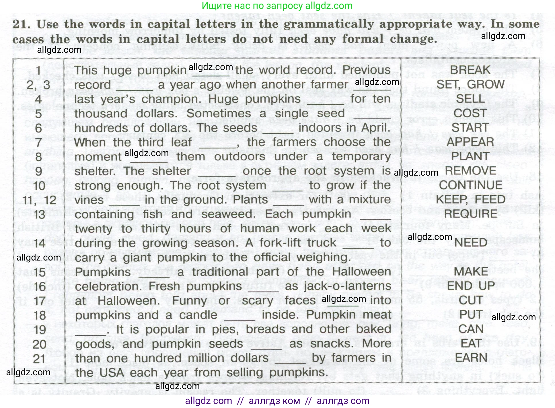 Английский язык (english), 10 класс сборник грамматических упражнений, автор: Мильруд Радислав Петрович (Millrood Radislav), издательство Просвещение, Москва, 2019, белого цвета, страница 48, номер 21, Условие