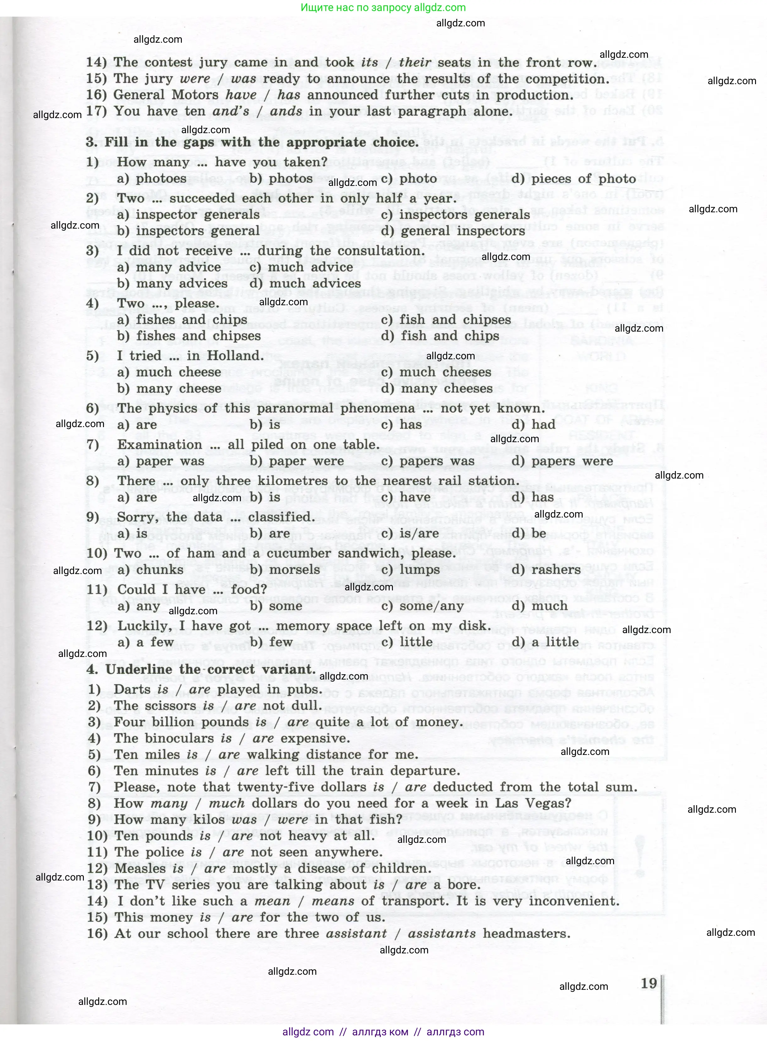 Английский язык (english), 10 класс сборник грамматических упражнений, автор: Мильруд Радислав Петрович (Millrood Radislav), издательство Просвещение, Москва, 2019, белого цвета, страница 19