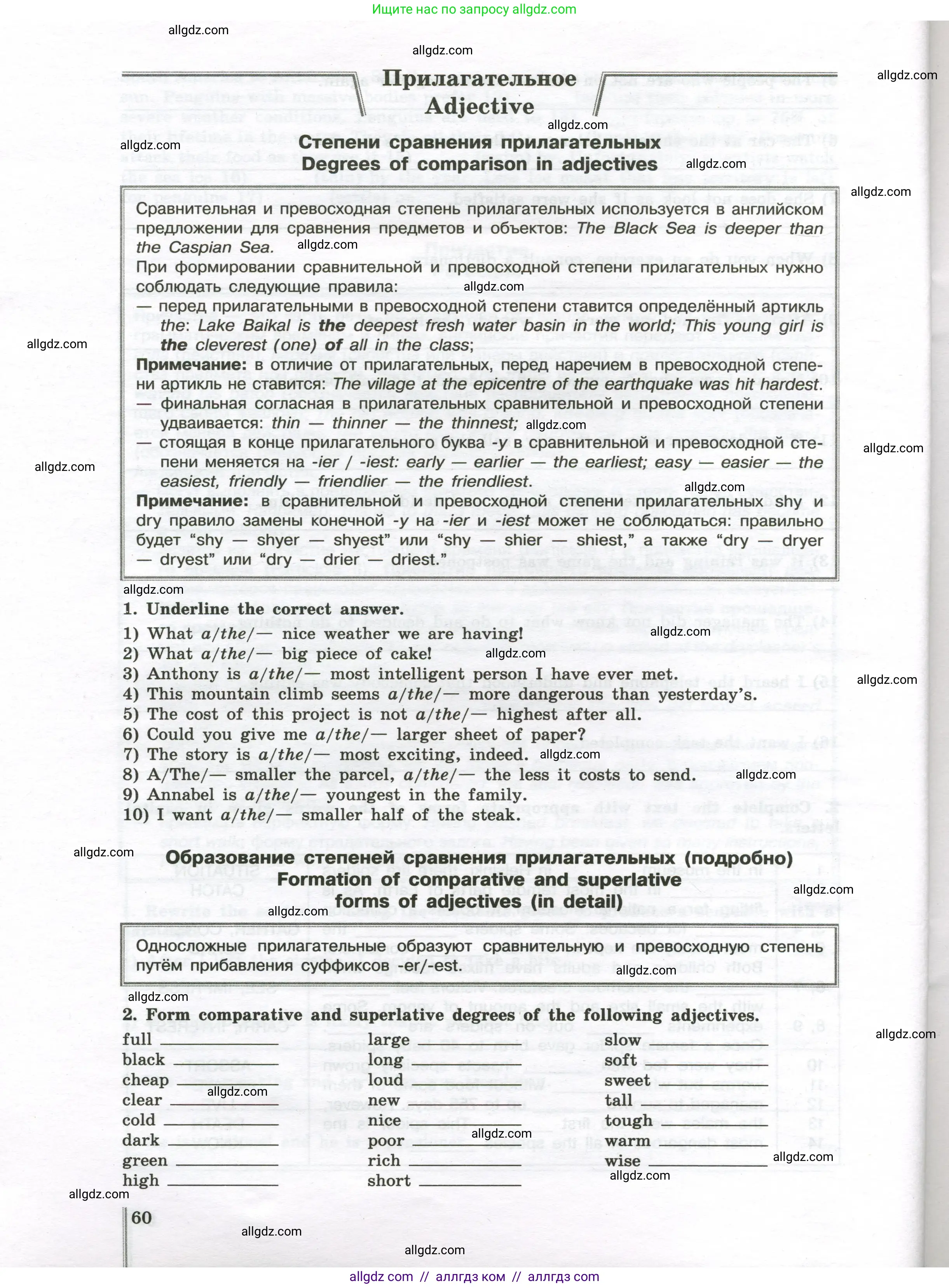 Английский язык (english), 10 класс сборник грамматических упражнений, автор: Мильруд Радислав Петрович (Millrood Radislav), издательство Просвещение, Москва, 2019, белого цвета, страница 60