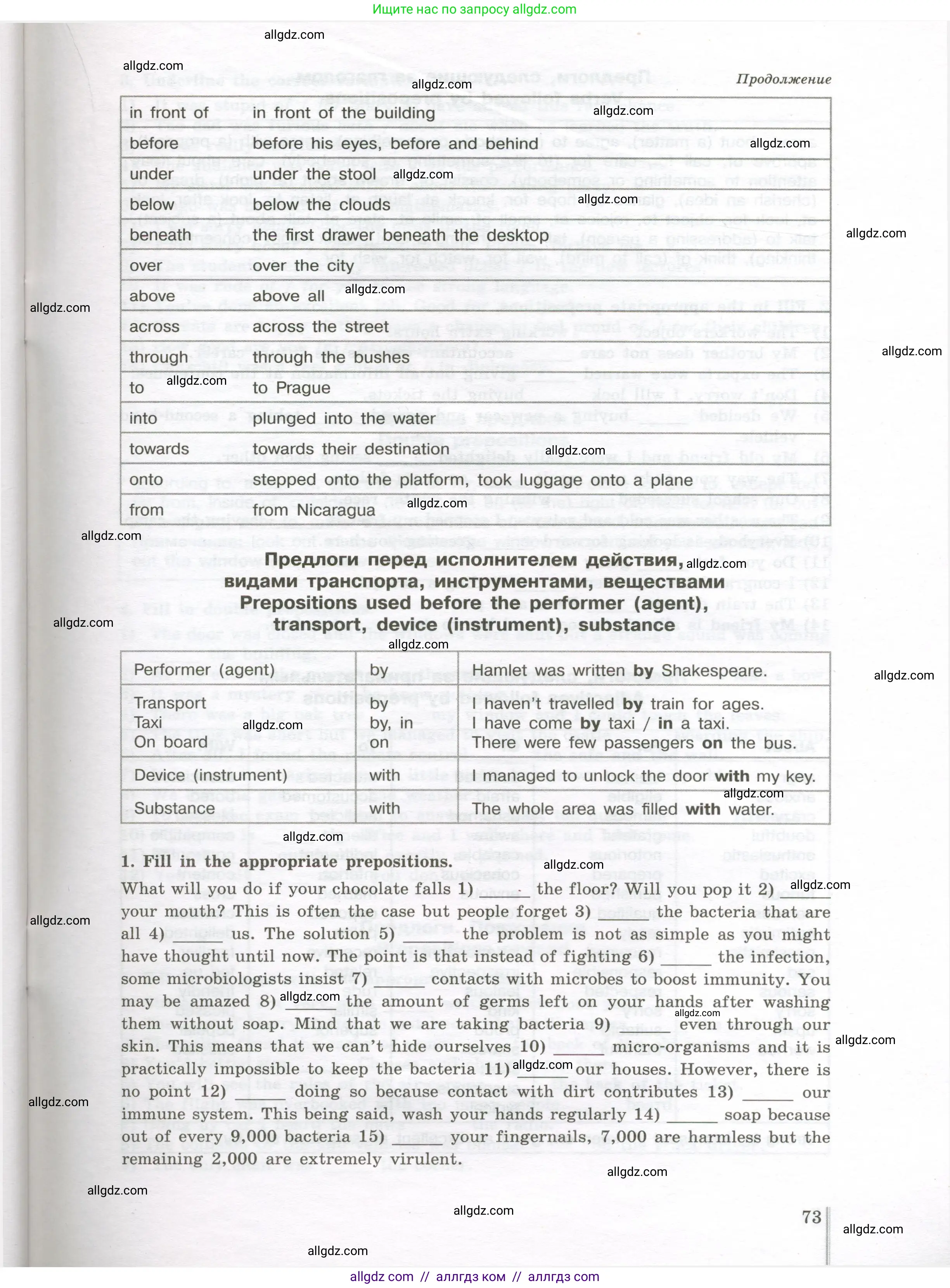 Английский язык (english), 10 класс сборник грамматических упражнений, автор: Мильруд Радислав Петрович (Millrood Radislav), издательство Просвещение, Москва, 2019, белого цвета, страница 73