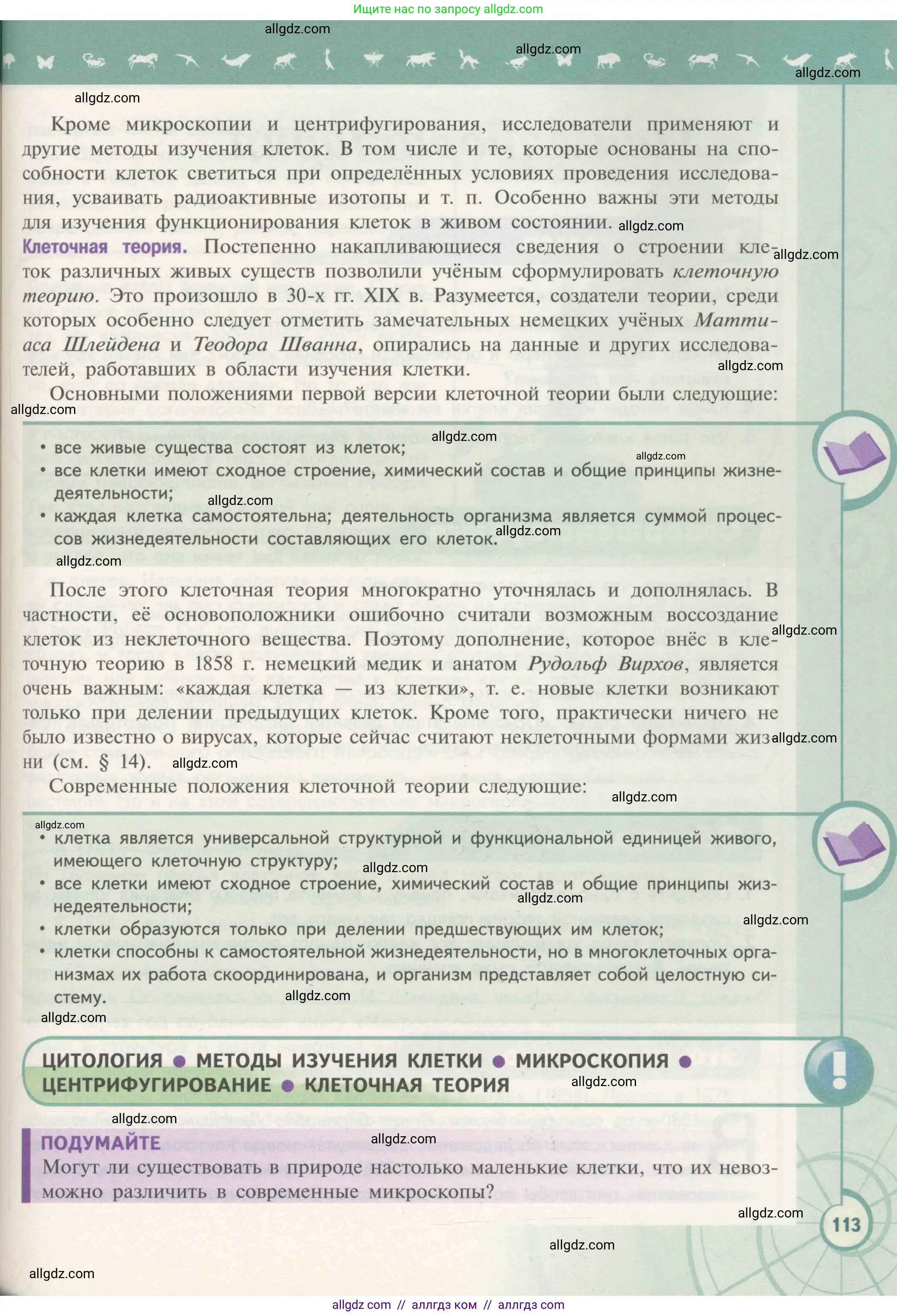 Биология, 10 класс Учебник, авторы: Пасечник Владимир Васильевич, Каменский Андрей Александрович, Рубцов Александр Михайлович, Швецов Глеб Геннадьевич, Гапонюк Зоя Георгиевна, издательство Просвещение, Москва, 2018, зелёного цвета, страница 113