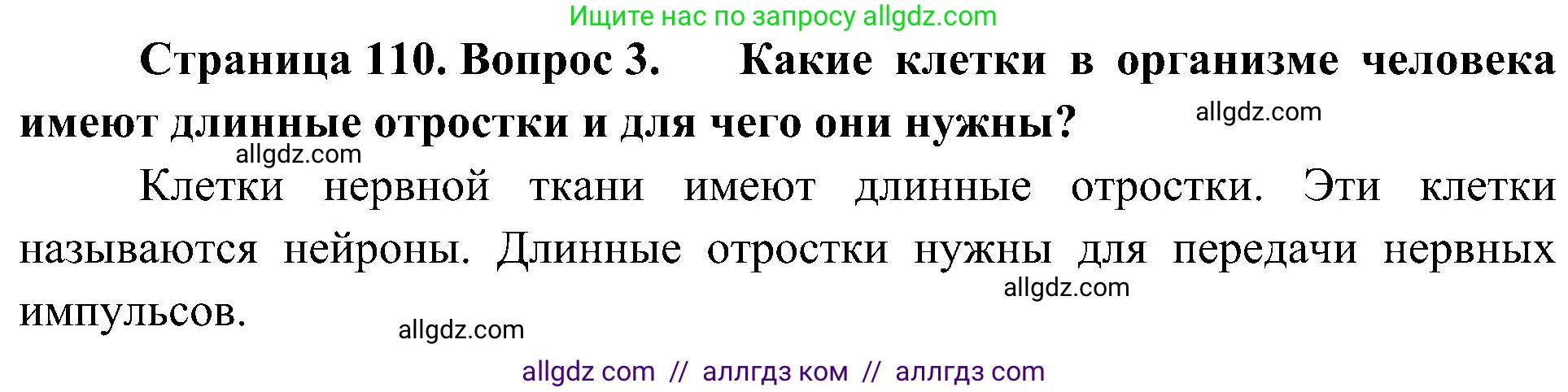 Биология, 10 класс Учебник, авторы: Пасечник Владимир Васильевич, Каменский Андрей Александрович, Рубцов Александр Михайлович, Швецов Глеб Геннадьевич, Гапонюк Зоя Георгиевна, издательство Просвещение, Москва, 2018, зелёного цвета, страница 110, номер 3, Решение