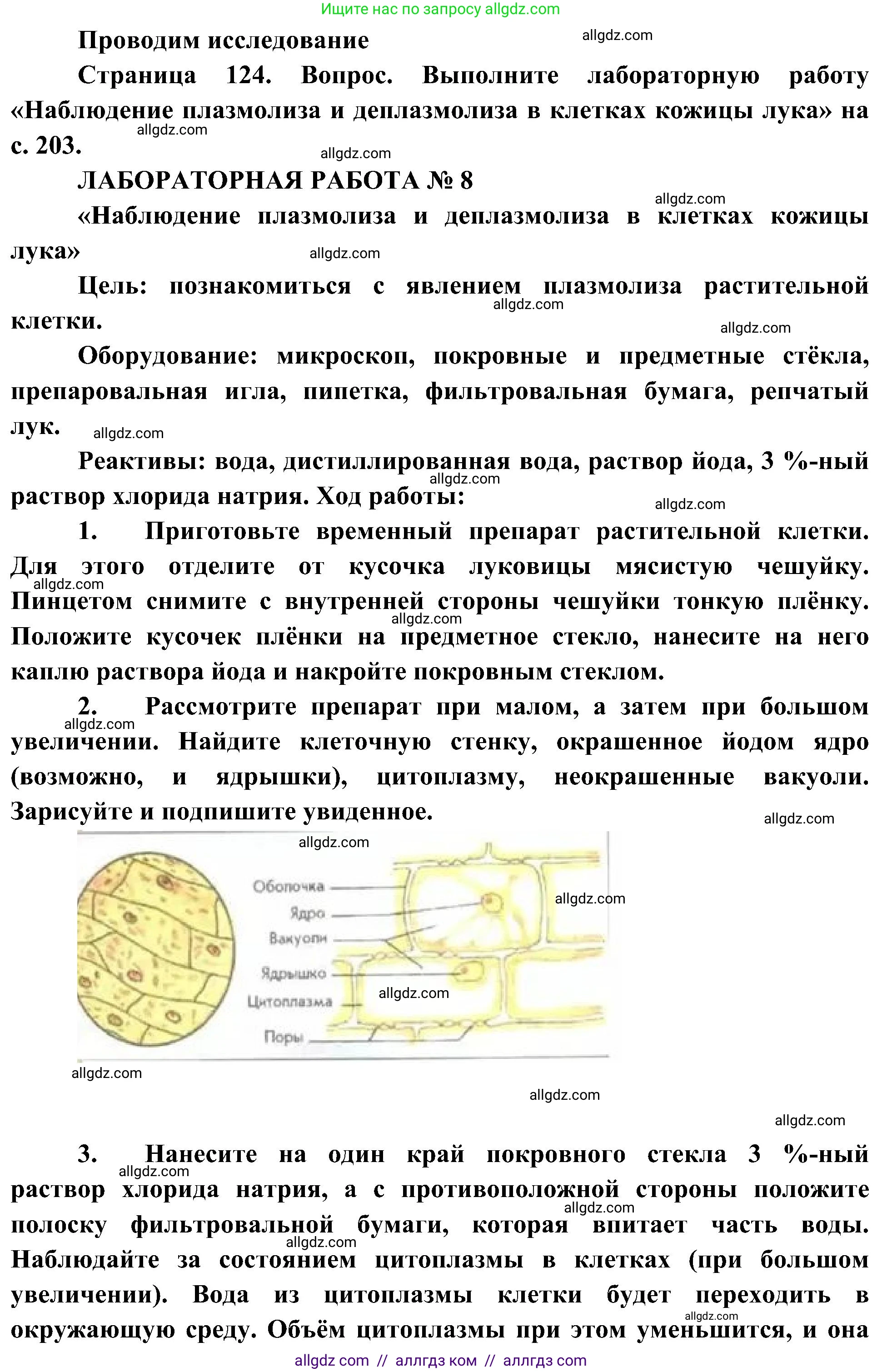 Биология, 10 класс Учебник, авторы: Пасечник Владимир Васильевич, Каменский Андрей Александрович, Рубцов Александр Михайлович, Швецов Глеб Геннадьевич, Гапонюк Зоя Георгиевна, издательство Просвещение, Москва, 2018, зелёного цвета, страница 124, Решение