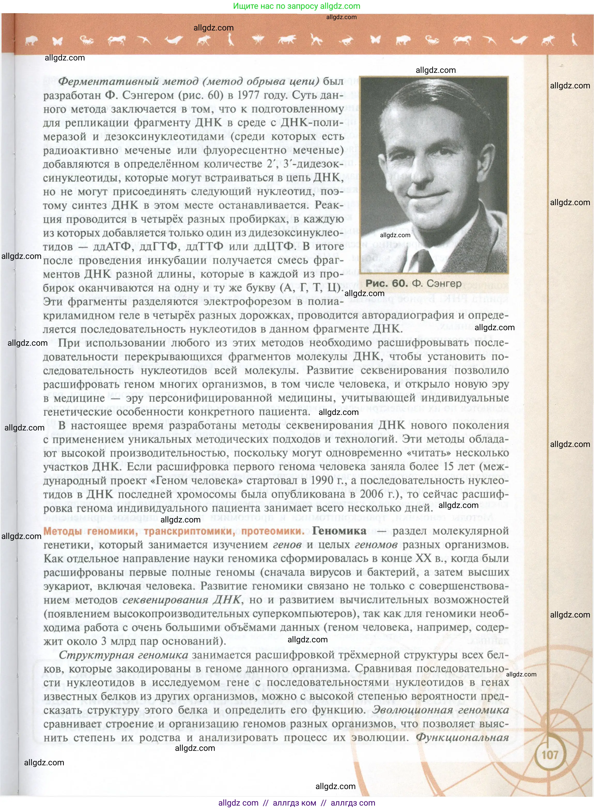 Биология, 10 класс Учебник, авторы: Пасечник Владимир Васильевич, Каменский Андрей Александрович, Рубцов Александр Михайлович, Швецов Глеб Геннадьевич, Абовян Леван Арташесович, Гапонюк Зоя Георгиевна, издательство Просвещение, Москва, 2024, коричневого цвета, страница 107