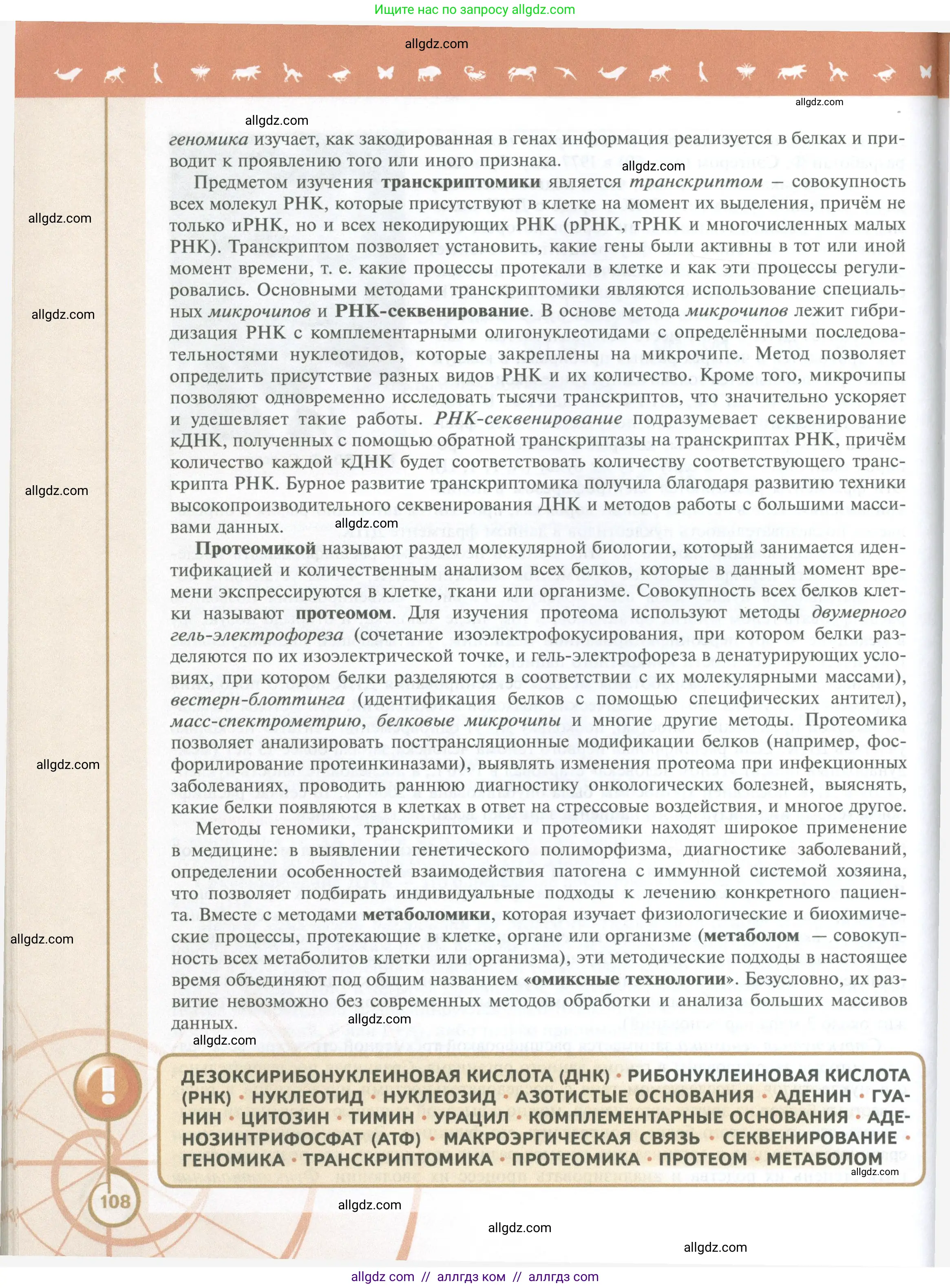 Биология, 10 класс Учебник, авторы: Пасечник Владимир Васильевич, Каменский Андрей Александрович, Рубцов Александр Михайлович, Швецов Глеб Геннадьевич, Абовян Леван Арташесович, Гапонюк Зоя Георгиевна, издательство Просвещение, Москва, 2024, коричневого цвета, страница 108