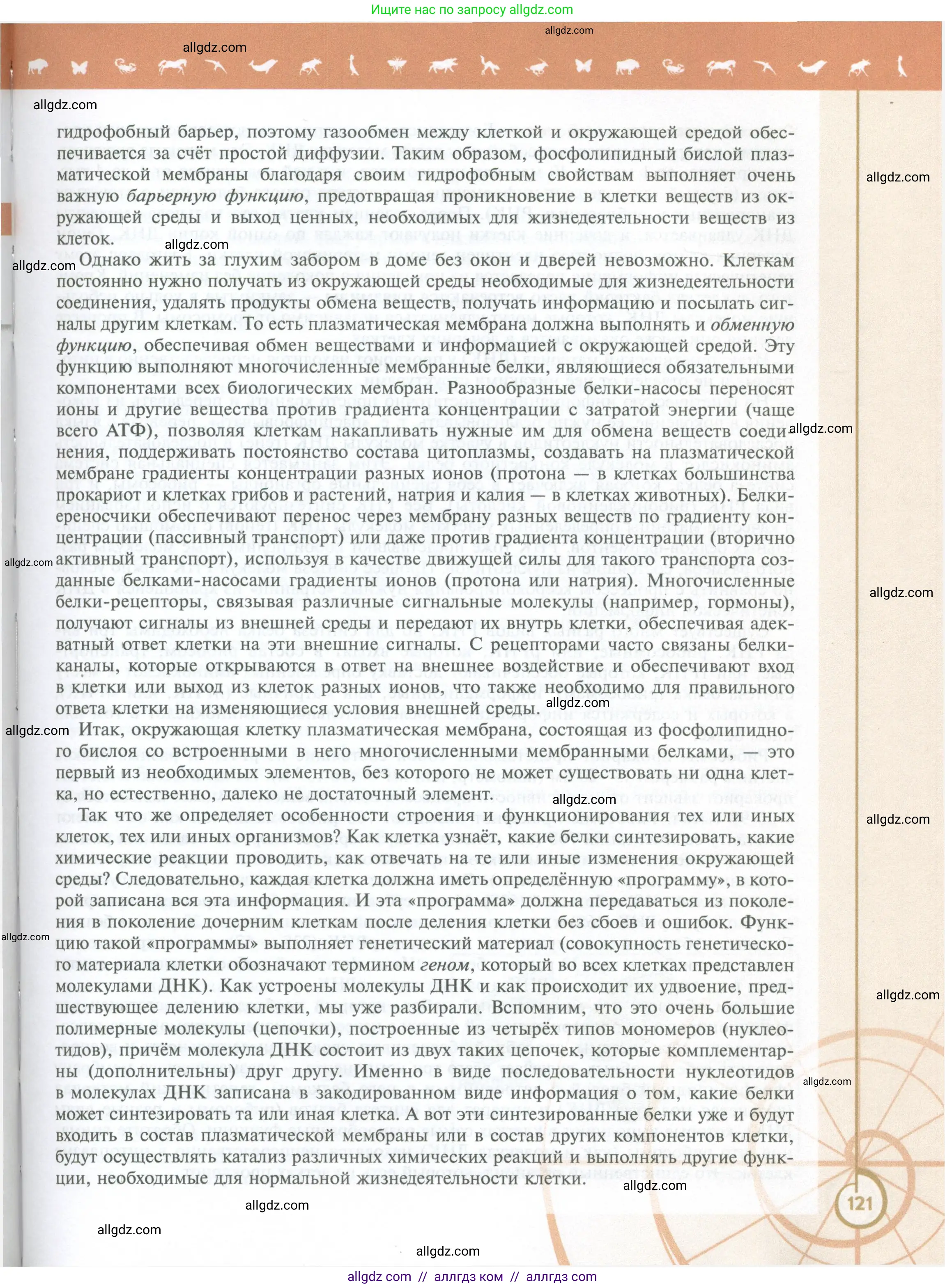 Биология, 10 класс Учебник, авторы: Пасечник Владимир Васильевич, Каменский Андрей Александрович, Рубцов Александр Михайлович, Швецов Глеб Геннадьевич, Абовян Леван Арташесович, Гапонюк Зоя Георгиевна, издательство Просвещение, Москва, 2024, коричневого цвета, страница 121