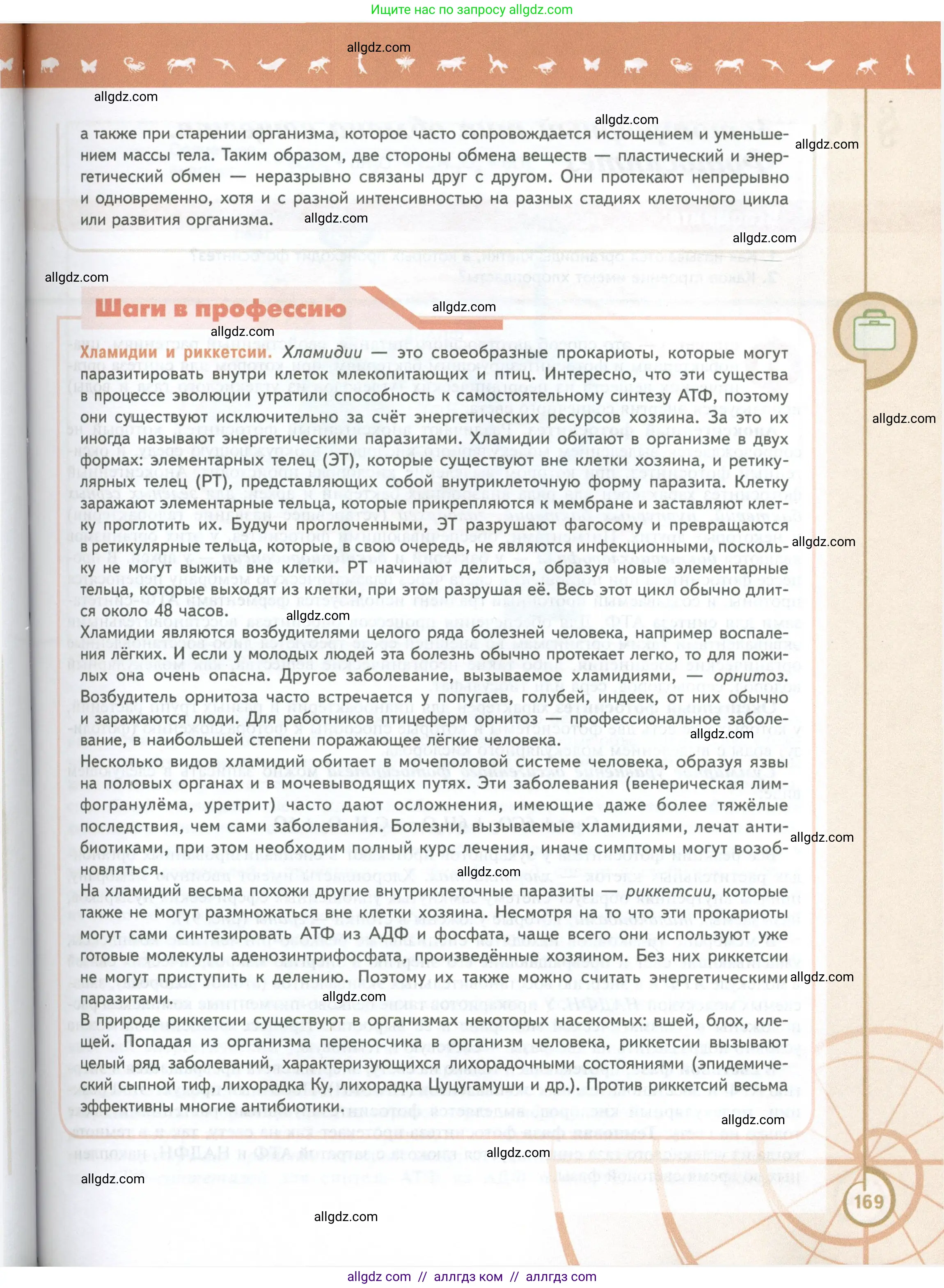 Биология, 10 класс Учебник, авторы: Пасечник Владимир Васильевич, Каменский Андрей Александрович, Рубцов Александр Михайлович, Швецов Глеб Геннадьевич, Абовян Леван Арташесович, Гапонюк Зоя Георгиевна, издательство Просвещение, Москва, 2024, коричневого цвета, страница 169