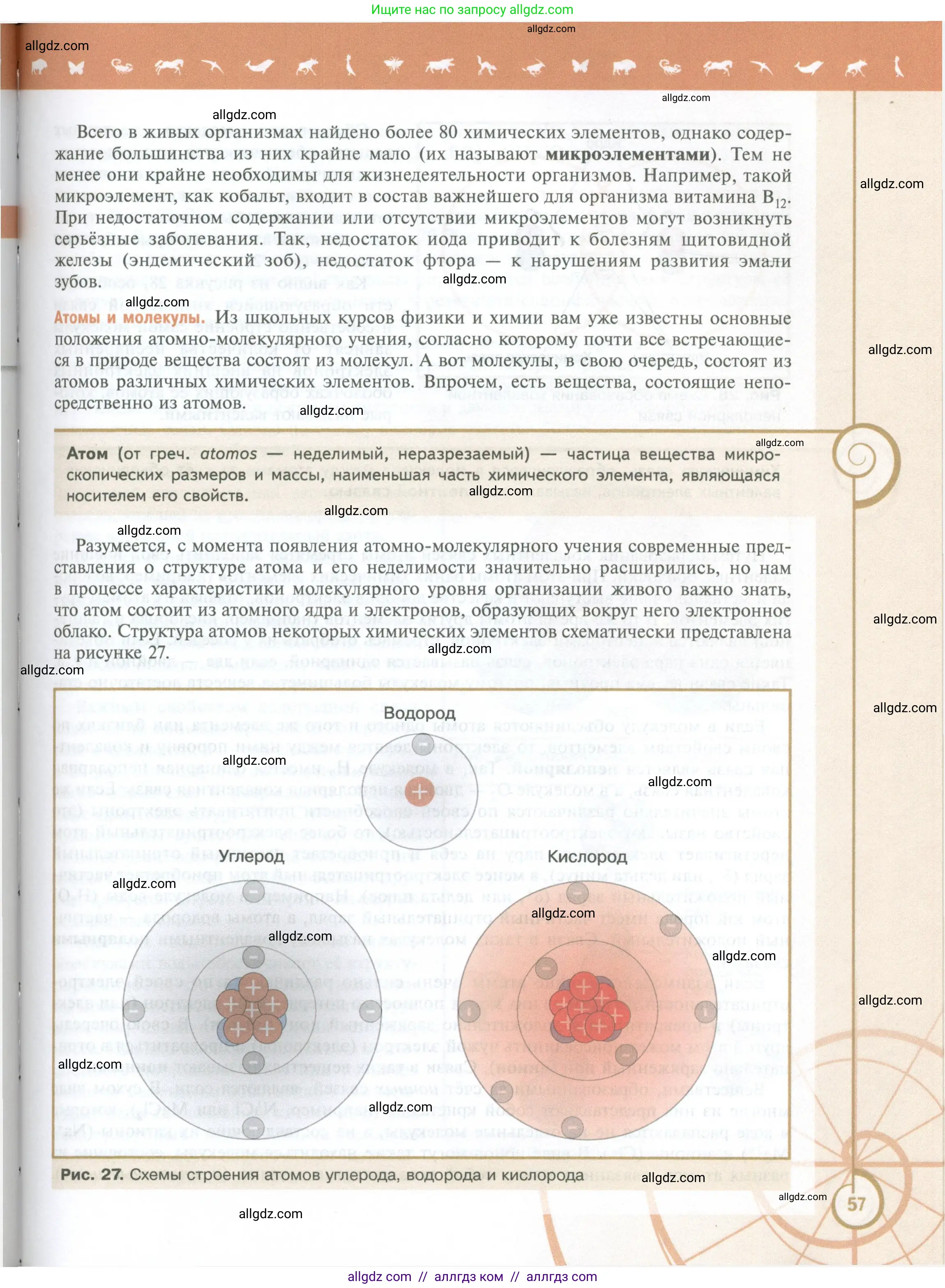 Биология, 10 класс Учебник, авторы: Пасечник Владимир Васильевич, Каменский Андрей Александрович, Рубцов Александр Михайлович, Швецов Глеб Геннадьевич, Абовян Леван Арташесович, Гапонюк Зоя Георгиевна, издательство Просвещение, Москва, 2024, коричневого цвета, страница 57