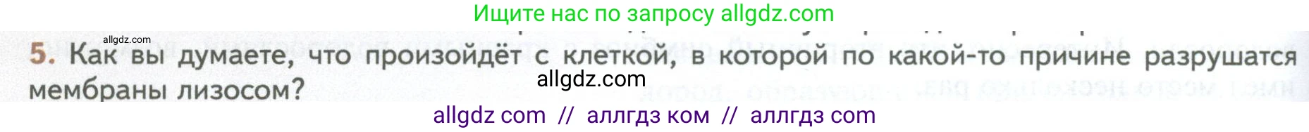 Биология, 10 класс Учебник, авторы: Пасечник Владимир Васильевич, Каменский Андрей Александрович, Рубцов Александр Михайлович, Швецов Глеб Геннадьевич, Абовян Леван Арташесович, Гапонюк Зоя Георгиевна, издательство Просвещение, Москва, 2024, коричневого цвета, Часть 1, страница 144, номер 5, Условие