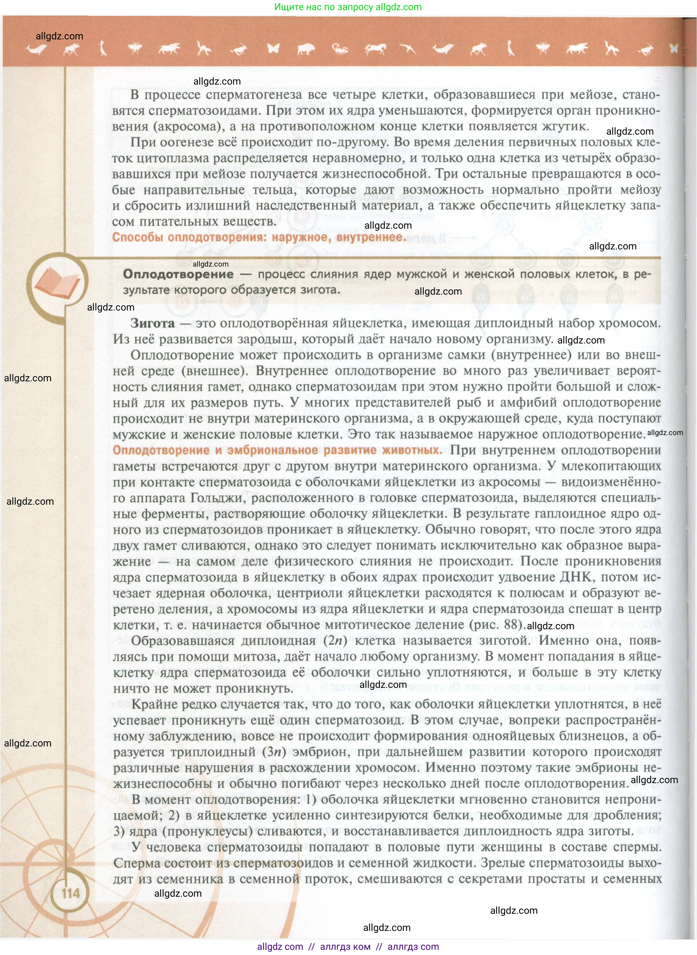 Биология, 10 класс Учебник, авторы: Пасечник Владимир Васильевич, Каменский Андрей Александрович, Рубцов Александр Михайлович, Швецов Глеб Геннадьевич, Абовян Леван Арташесович, Гапонюк Зоя Георгиевна, издательство Просвещение, Москва, 2024, коричневого цвета, страница 114