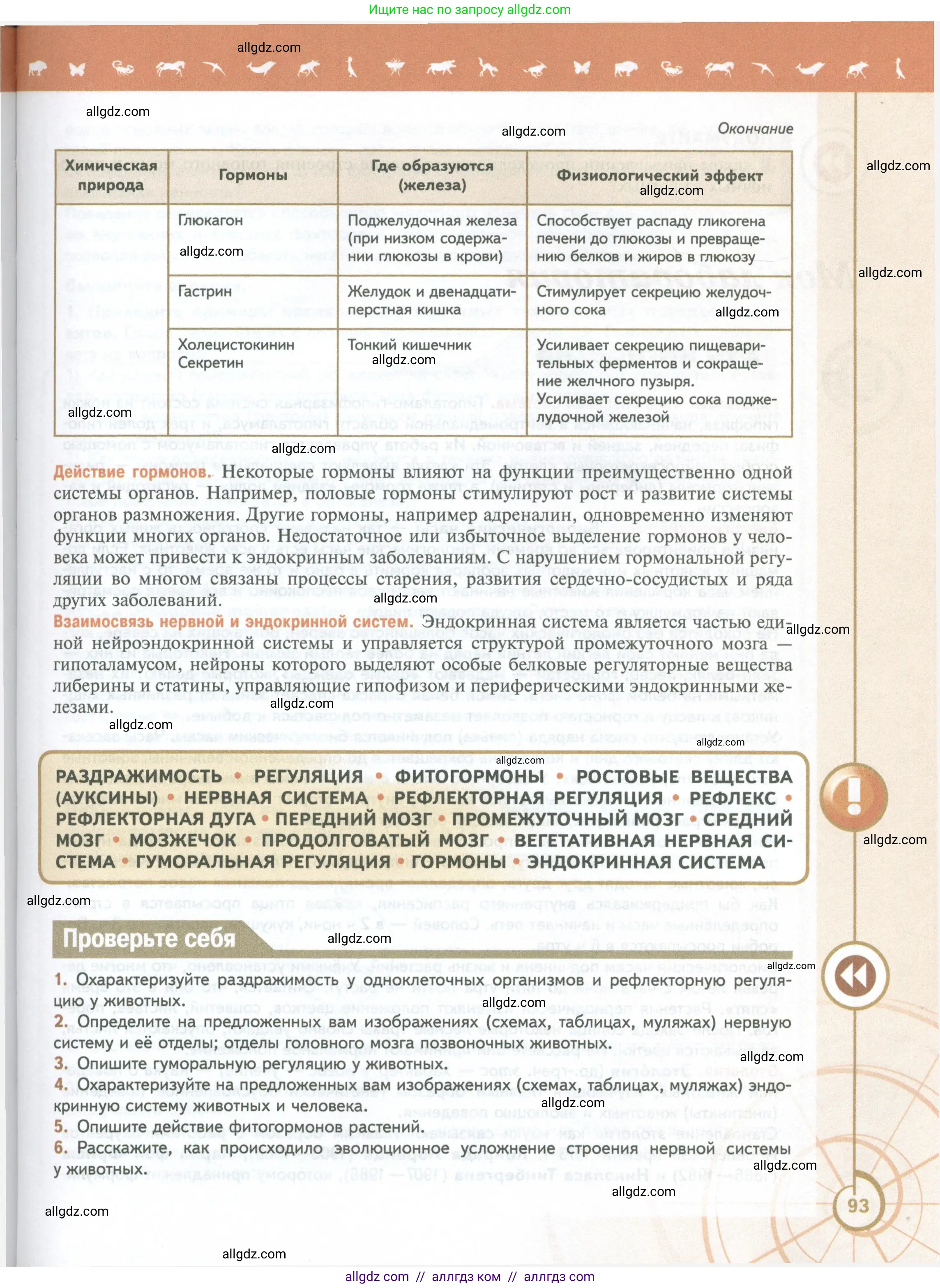 Биология, 10 класс Учебник, авторы: Пасечник Владимир Васильевич, Каменский Андрей Александрович, Рубцов Александр Михайлович, Швецов Глеб Геннадьевич, Абовян Леван Арташесович, Гапонюк Зоя Георгиевна, издательство Просвещение, Москва, 2024, коричневого цвета, Часть 2, страница 93