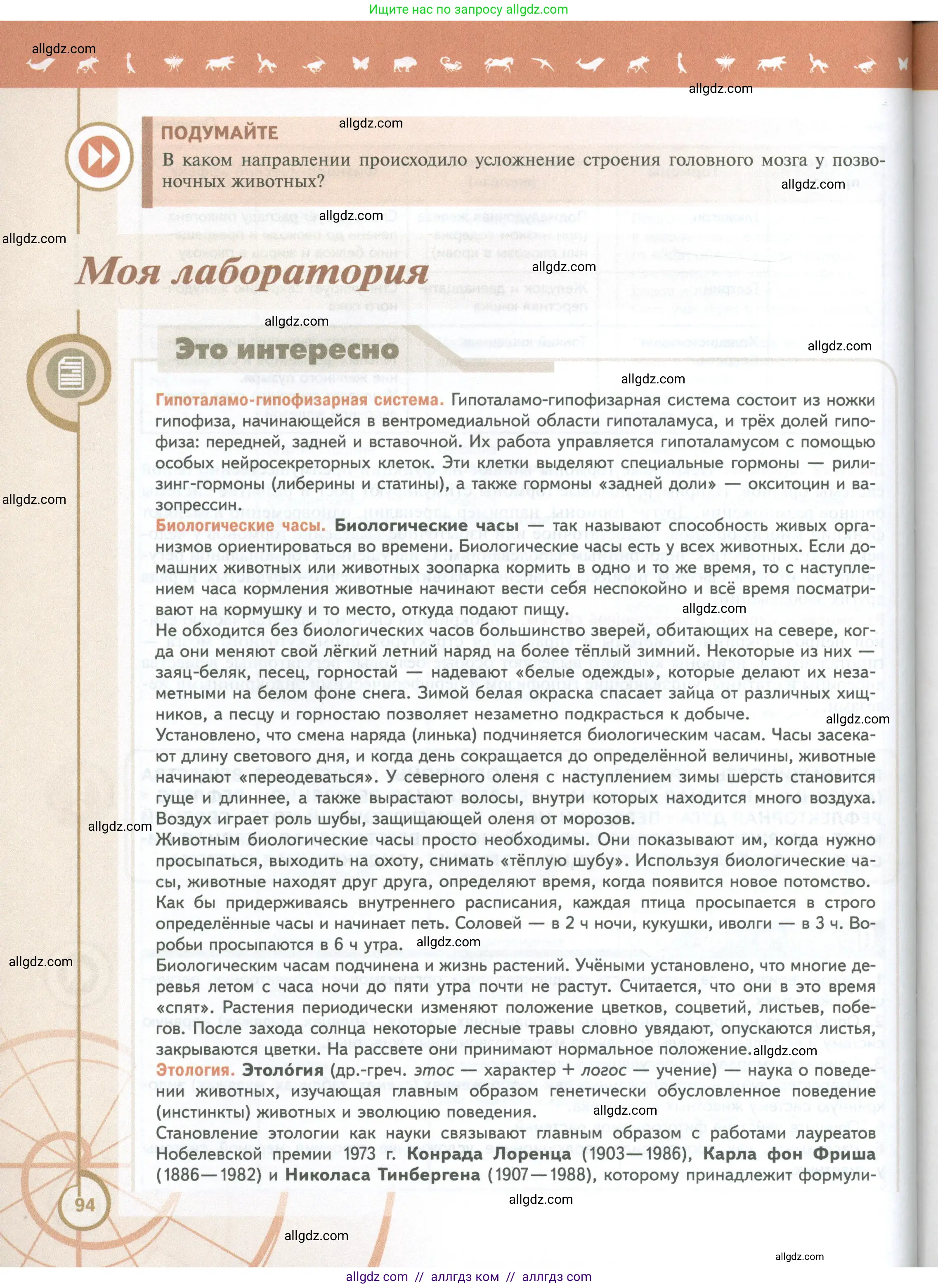 Биология, 10 класс Учебник, авторы: Пасечник Владимир Васильевич, Каменский Андрей Александрович, Рубцов Александр Михайлович, Швецов Глеб Геннадьевич, Абовян Леван Арташесович, Гапонюк Зоя Георгиевна, издательство Просвещение, Москва, 2024, коричневого цвета, Часть 2, страница 94