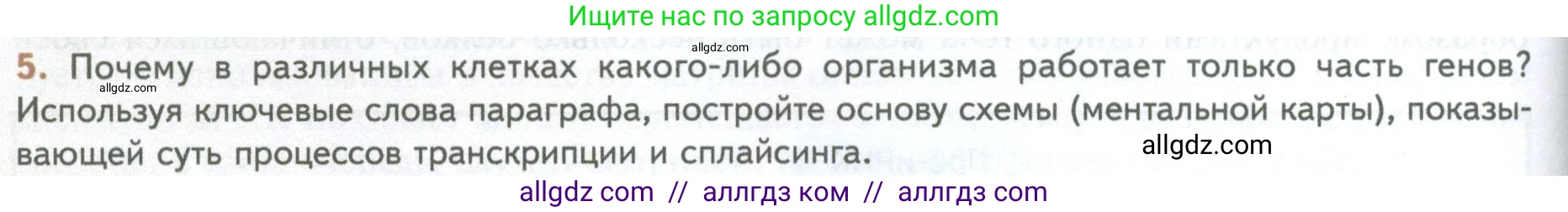 Биология, 10 класс Учебник, авторы: Пасечник Владимир Васильевич, Каменский Андрей Александрович, Рубцов Александр Михайлович, Швецов Глеб Геннадьевич, Абовян Леван Арташесович, Гапонюк Зоя Георгиевна, издательство Просвещение, Москва, 2024, коричневого цвета, Часть 1, страница 198, номер 5, Условие
