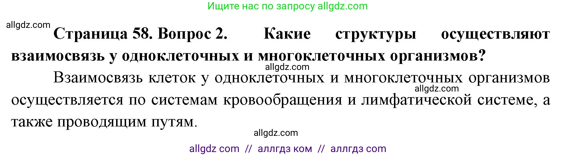 Биология, 10 класс Учебник, авторы: Пасечник Владимир Васильевич, Каменский Андрей Александрович, Рубцов Александр Михайлович, Швецов Глеб Геннадьевич, Абовян Леван Арташесович, Гапонюк Зоя Георгиевна, издательство Просвещение, Москва, 2024, коричневого цвета, Часть 2, страница 58, номер 2, Решение
