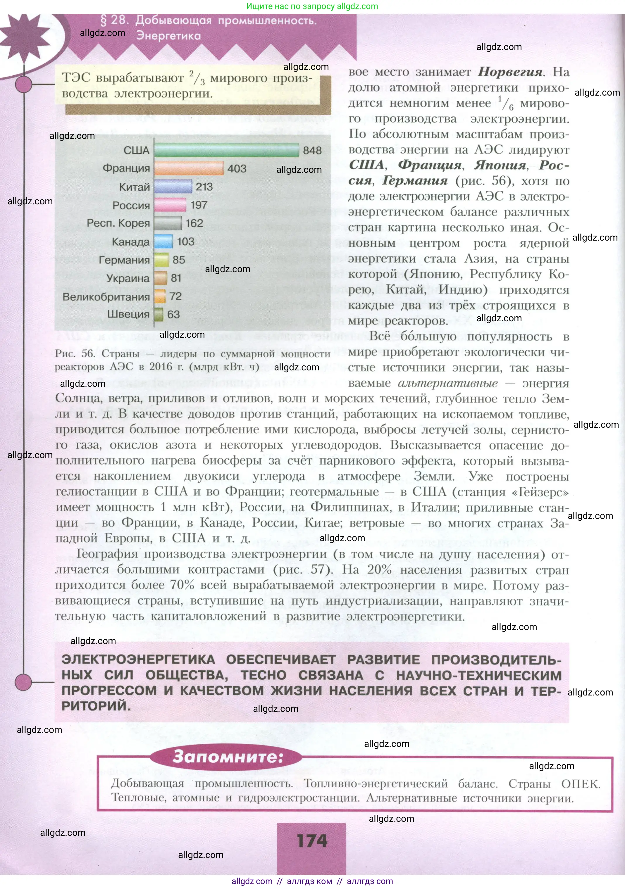 География, 10 класс Учебник, авторы: Гладкий Юрий Никифорович, Николина Вера Викторовна, издательство Просвещение, Москва, 2019, жёлтого цвета, страница 174