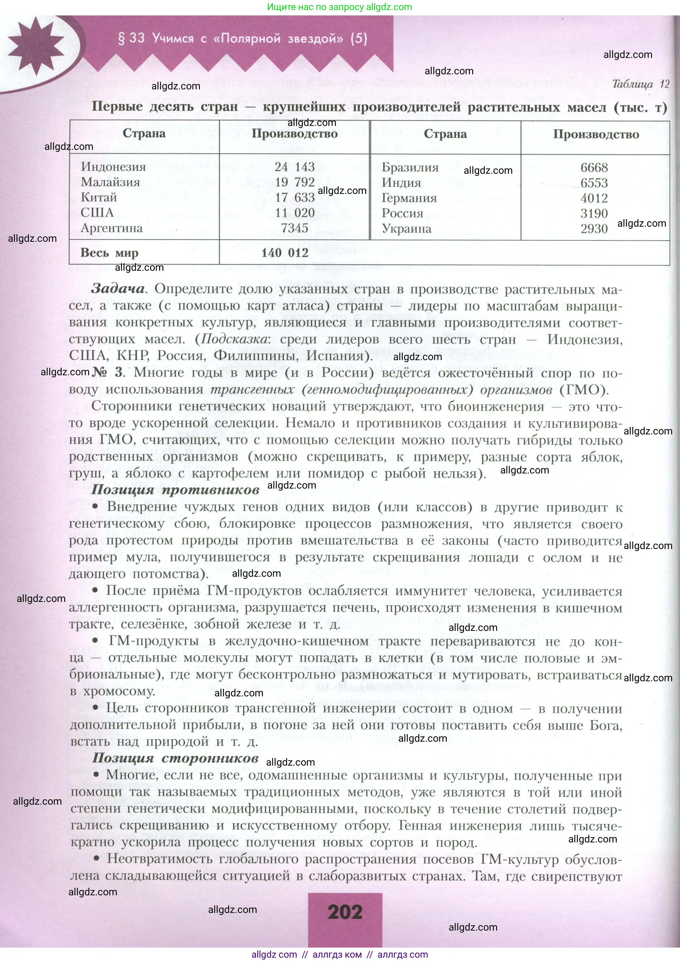 География, 10 класс Учебник, авторы: Гладкий Юрий Никифорович, Николина Вера Викторовна, издательство Просвещение, Москва, 2019, жёлтого цвета, страница 202