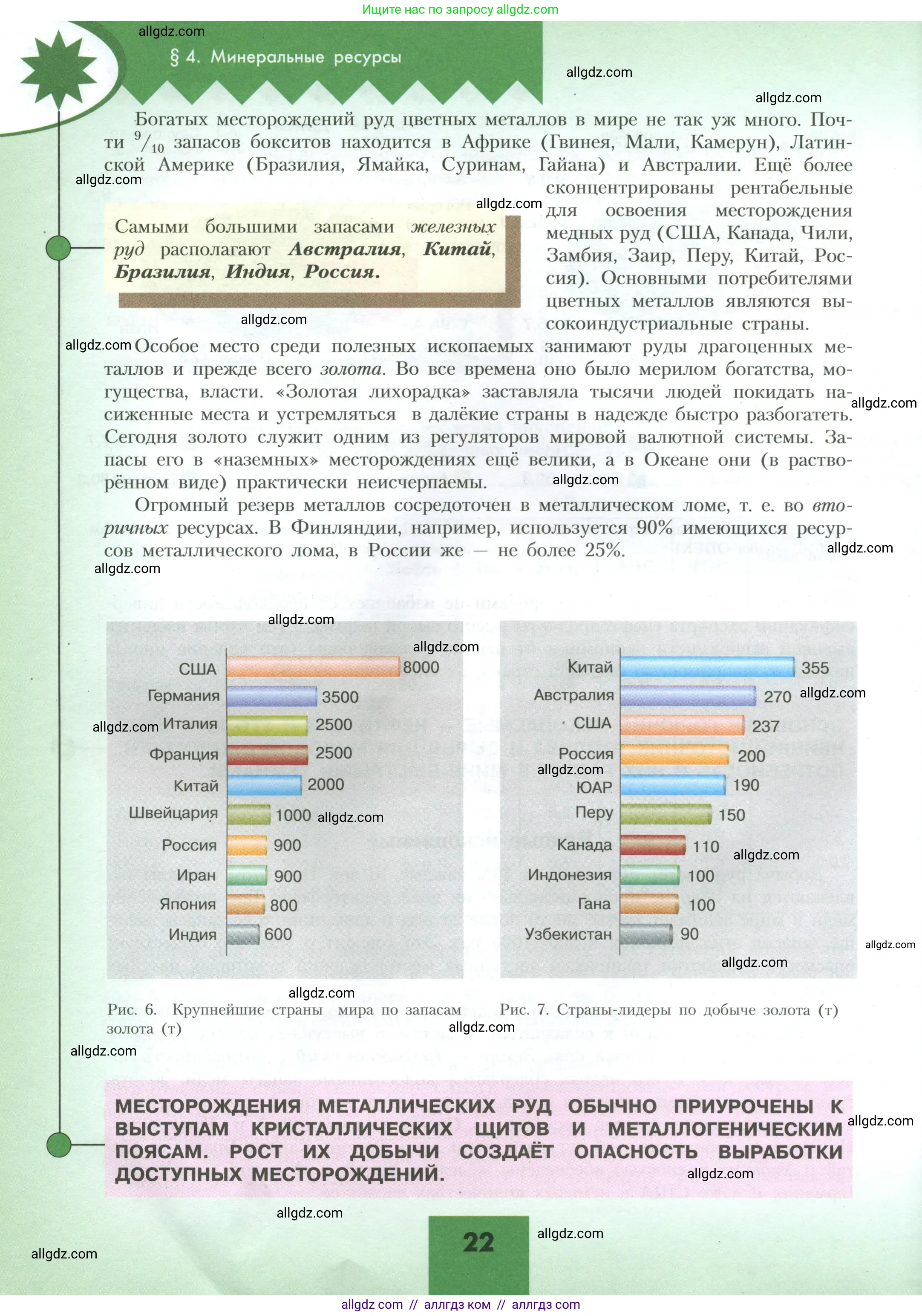 География, 10 класс Учебник, авторы: Гладкий Юрий Никифорович, Николина Вера Викторовна, издательство Просвещение, Москва, 2019, жёлтого цвета, страница 22