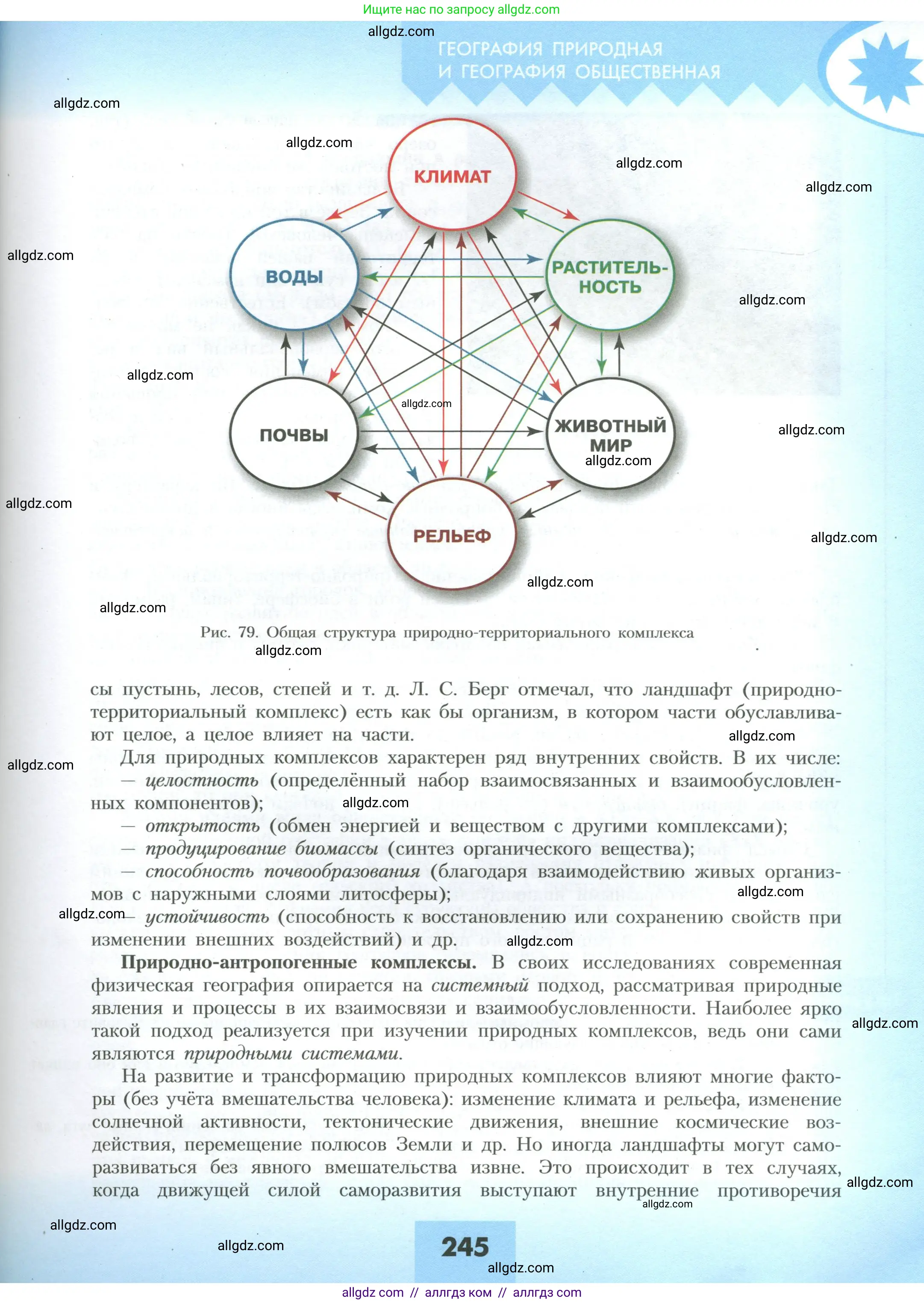 География, 10 класс Учебник, авторы: Гладкий Юрий Никифорович, Николина Вера Викторовна, издательство Просвещение, Москва, 2019, жёлтого цвета, страница 245