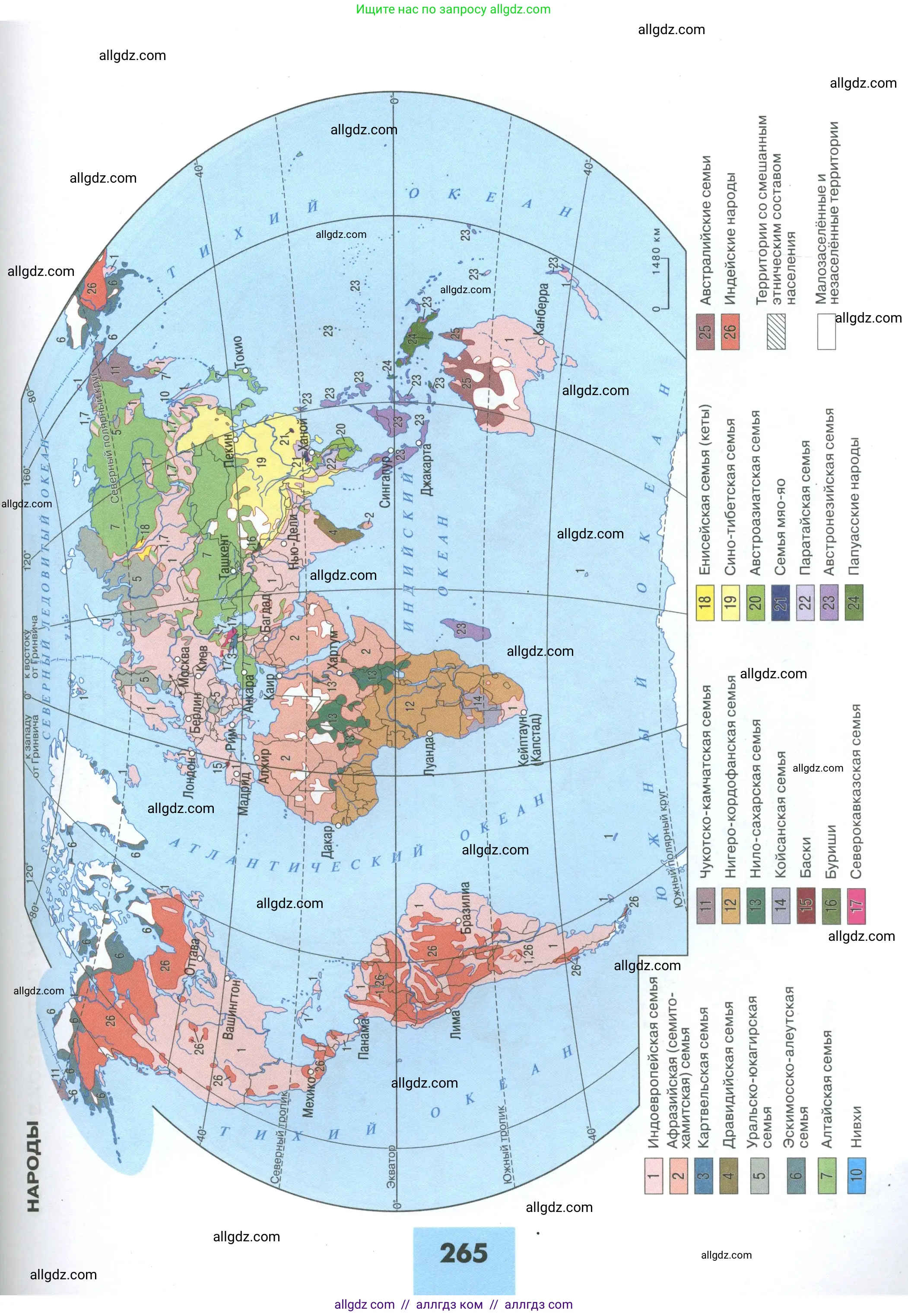 География, 10 класс Учебник, авторы: Гладкий Юрий Никифорович, Николина Вера Викторовна, издательство Просвещение, Москва, 2019, жёлтого цвета, страница 265