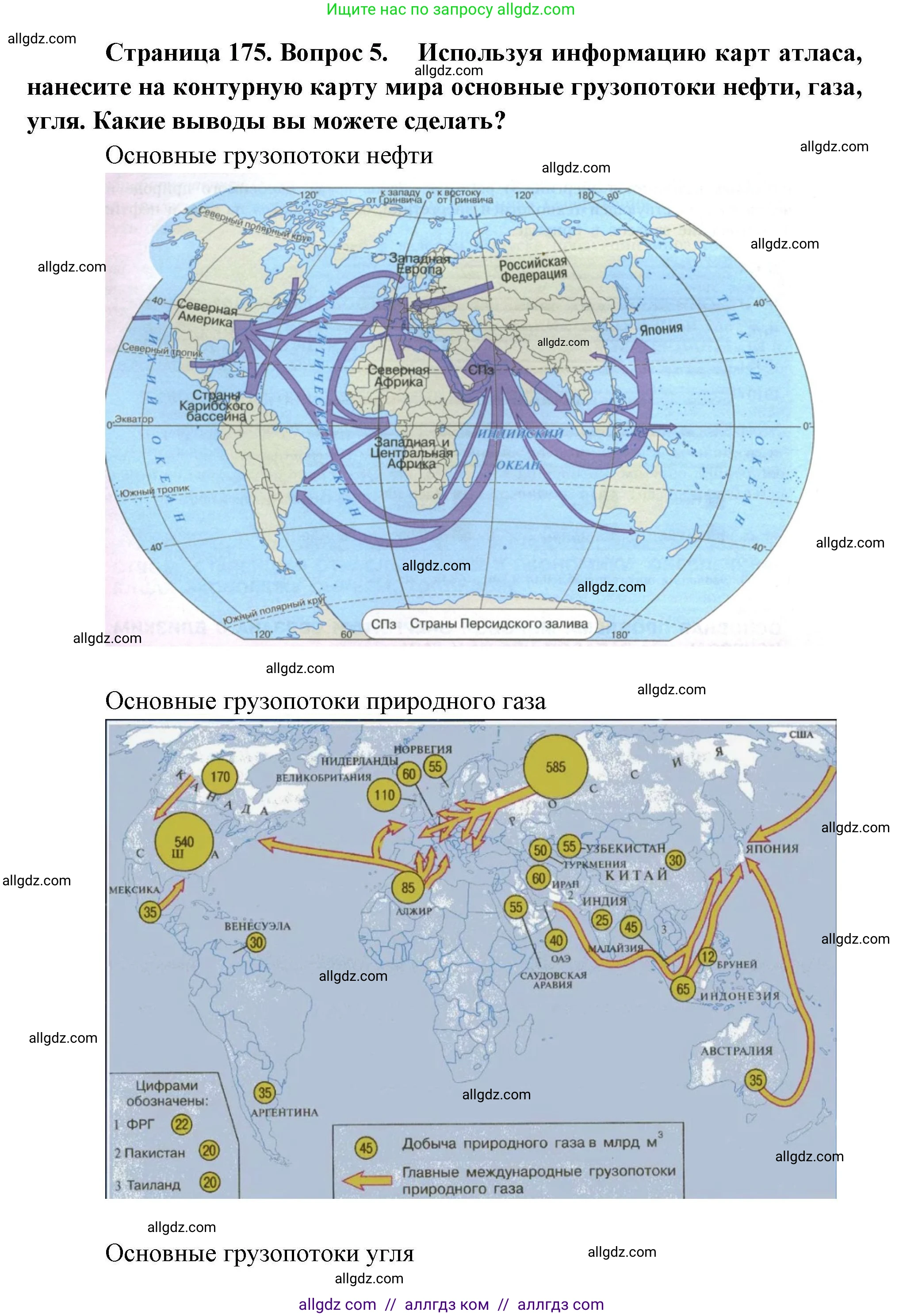 География, 10 класс Учебник, авторы: Гладкий Юрий Никифорович, Николина Вера Викторовна, издательство Просвещение, Москва, 2019, жёлтого цвета, страница 175, номер 5, Решение