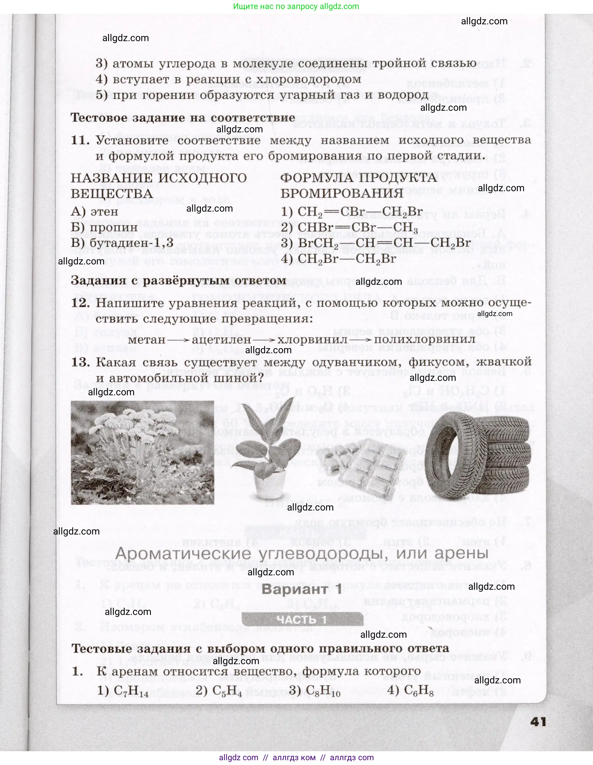 Химия, 10 класс Проверочные и контрольные работы, авторы: Габриелян Олег Саргисович, Лысова Галина Георгиевна, издательство Просвещение, Москва, 2022, белого цвета, страница 41