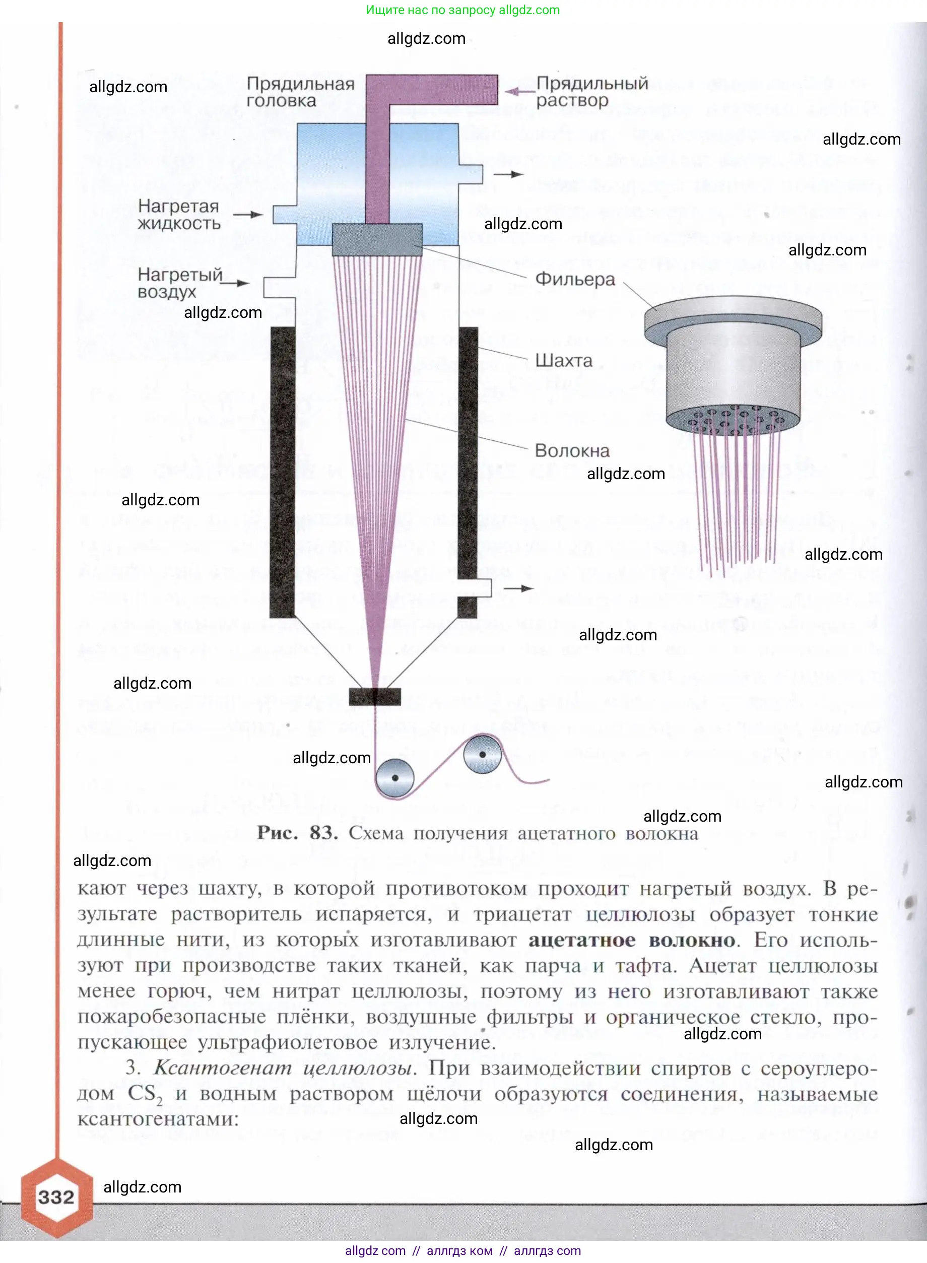 Химия, 10 класс Учебник, авторы: Габриелян Олег Саргисович, Остроумов Игорь Геннадьевич, Сладков Сергей Анатольевич, издательство Просвещение, Москва, 2021, белого цвета, страница 332