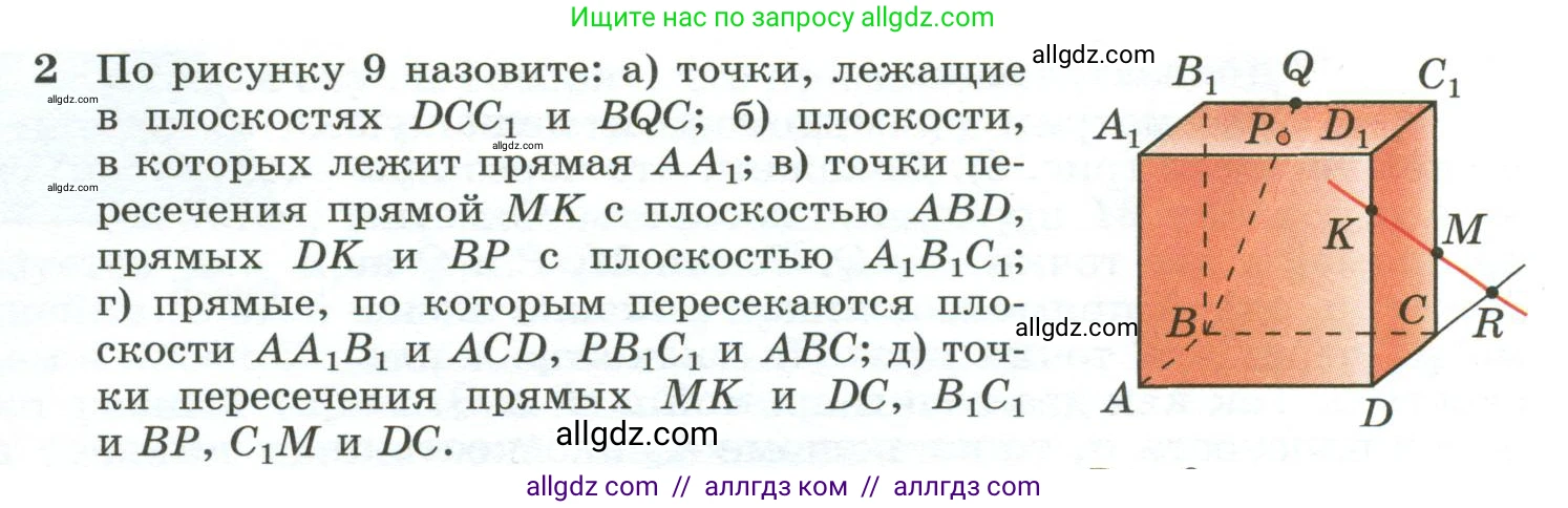 Геометрия, 10-11 класс Учебник, авторы: Атанасян Левон Сергеевич, Бутузов Валентин Фёдорович, Кадомцев Сергей Борисович, Позняк Эдуард Генрихович, Киселёва Людмила Сергеевна, издательство Просвещение, Москва, 2019, коричневого цвета, страница 8, номер 2, Условие