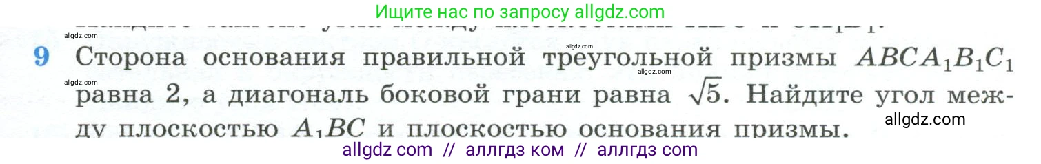 Геометрия, 10-11 класс Учебник, авторы: Атанасян Левон Сергеевич, Бутузов Валентин Фёдорович, Кадомцев Сергей Борисович, Позняк Эдуард Генрихович, Киселёва Людмила Сергеевна, издательство Просвещение, Москва, 2019, коричневого цвета, страница 235, номер 9, Условие