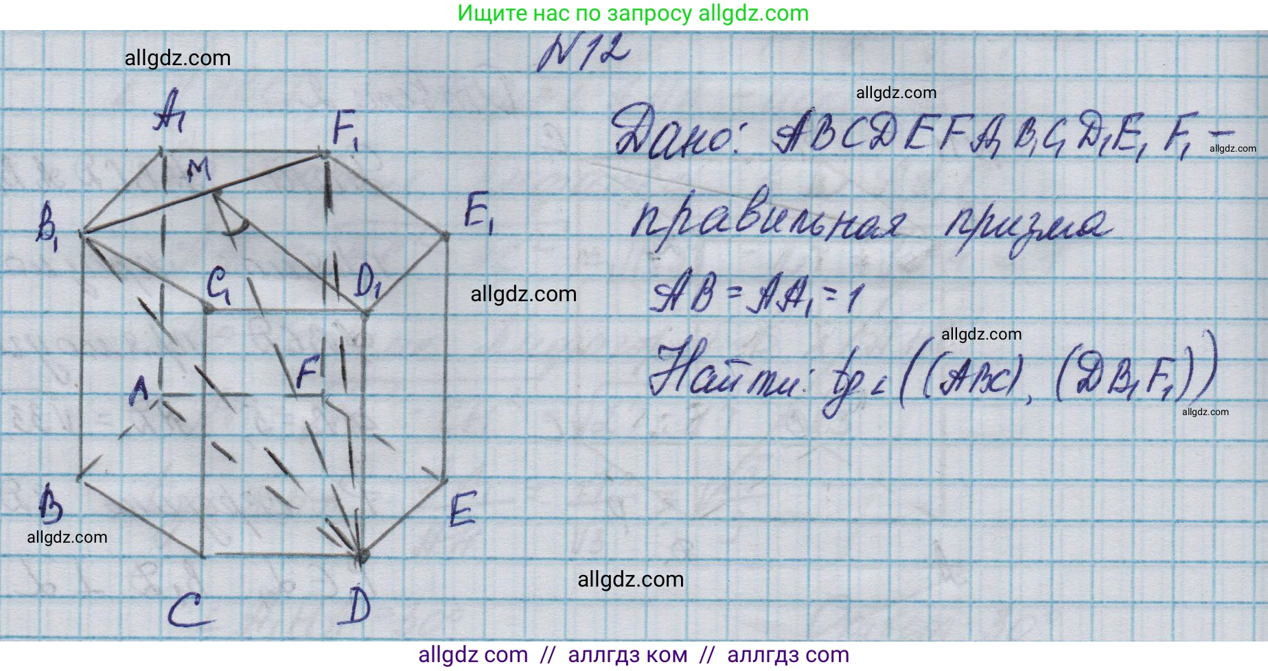 Геометрия, 10-11 класс Учебник, авторы: Атанасян Левон Сергеевич, Бутузов Валентин Фёдорович, Кадомцев Сергей Борисович, Позняк Эдуард Генрихович, Киселёва Людмила Сергеевна, издательство Просвещение, Москва, 2019, коричневого цвета, страница 235, номер 12, Решение 1