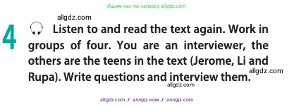 Английский язык (english), 11 класс Учебник (Student's book), авторы: Афанасьева Ольга Васильевна (Afanasyeva Olga), Дули Дженни (Dooley Jenny), Михеева Ирина Владимировна (Mikheeva Irina), Оби Боб (Obee Bob), Эванс Вирджиния (Evans Virginia), издательство Просвещение, Москва, 2019, страница 21, номер 4, Условие