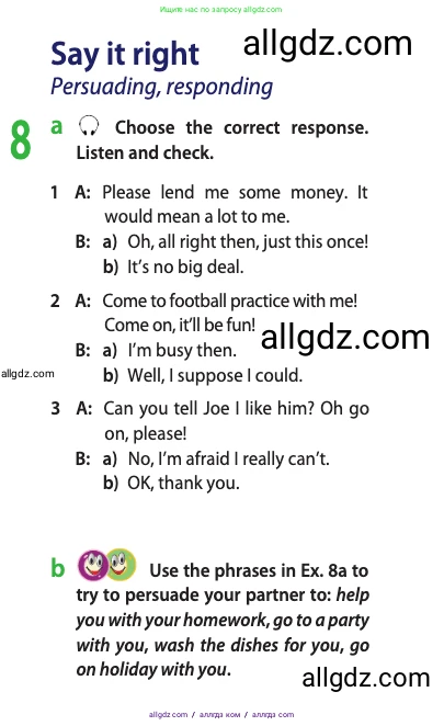 Английский язык (english), 11 класс Учебник (Student's book), авторы: Афанасьева Ольга Васильевна (Afanasyeva Olga), Дули Дженни (Dooley Jenny), Михеева Ирина Владимировна (Mikheeva Irina), Оби Боб (Obee Bob), Эванс Вирджиния (Evans Virginia), издательство Просвещение, Москва, 2019, страница 31, номер 8, Условие