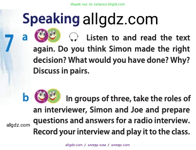 Английский язык (english), 11 класс Учебник (Student's book), авторы: Афанасьева Ольга Васильевна (Afanasyeva Olga), Дули Дженни (Dooley Jenny), Михеева Ирина Владимировна (Mikheeva Irina), Оби Боб (Obee Bob), Эванс Вирджиния (Evans Virginia), издательство Просвещение, Москва, 2019, страница 65, номер 7, Условие