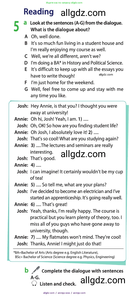 Английский язык (english), 11 класс Учебник (Student's book), авторы: Афанасьева Ольга Васильевна (Afanasyeva Olga), Дули Дженни (Dooley Jenny), Михеева Ирина Владимировна (Mikheeva Irina), Оби Боб (Obee Bob), Эванс Вирджиния (Evans Virginia), издательство Просвещение, Москва, 2019, страница 123, номер 5, Условие