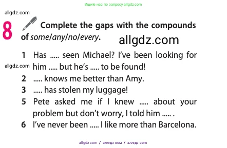Английский язык (english), 11 класс Учебник (Student's book), авторы: Афанасьева Ольга Васильевна (Afanasyeva Olga), Дули Дженни (Dooley Jenny), Михеева Ирина Владимировна (Mikheeva Irina), Оби Боб (Obee Bob), Эванс Вирджиния (Evans Virginia), издательство Просвещение, Москва, 2019, страница 143, номер 8, Условие