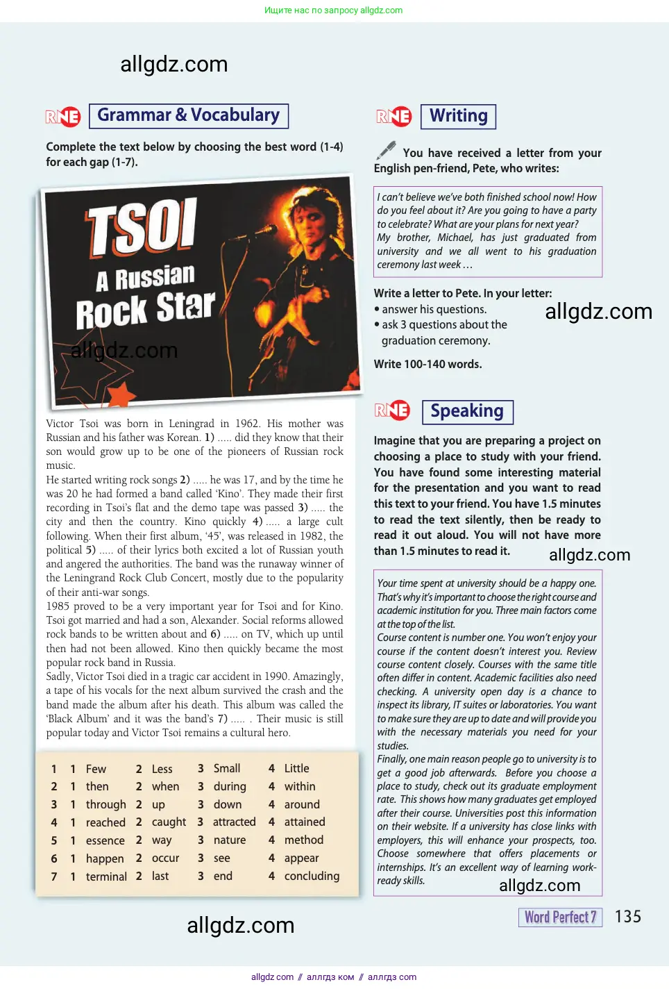 Английский язык (english), 11 класс Учебник (Student's book), авторы: Афанасьева Ольга Васильевна (Afanasyeva Olga), Дули Дженни (Dooley Jenny), Михеева Ирина Владимировна (Mikheeva Irina), Оби Боб (Obee Bob), Эванс Вирджиния (Evans Virginia), издательство Просвещение, Москва, 2019, страница 135